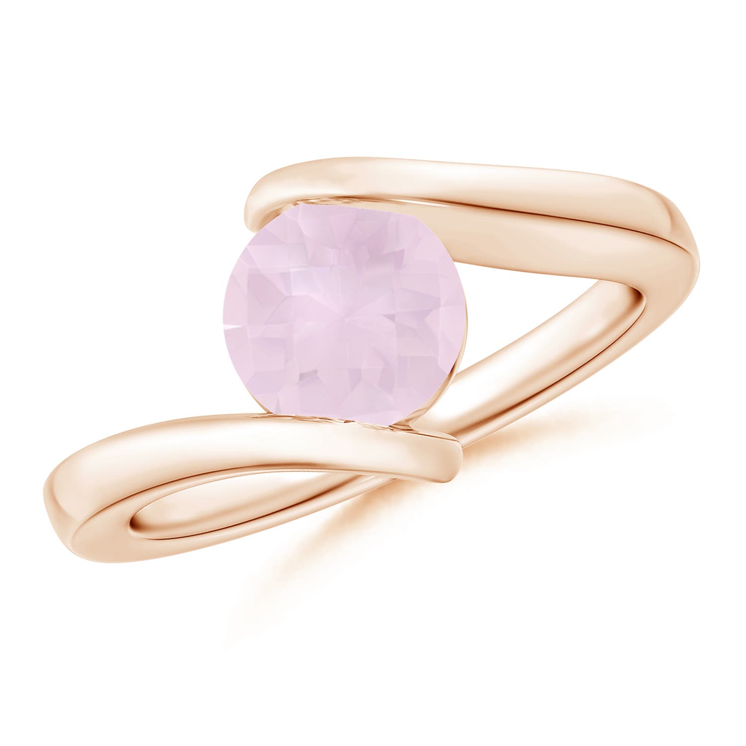 A - Rose Quartz / 1.35 CT / 14 KT Rose Gold