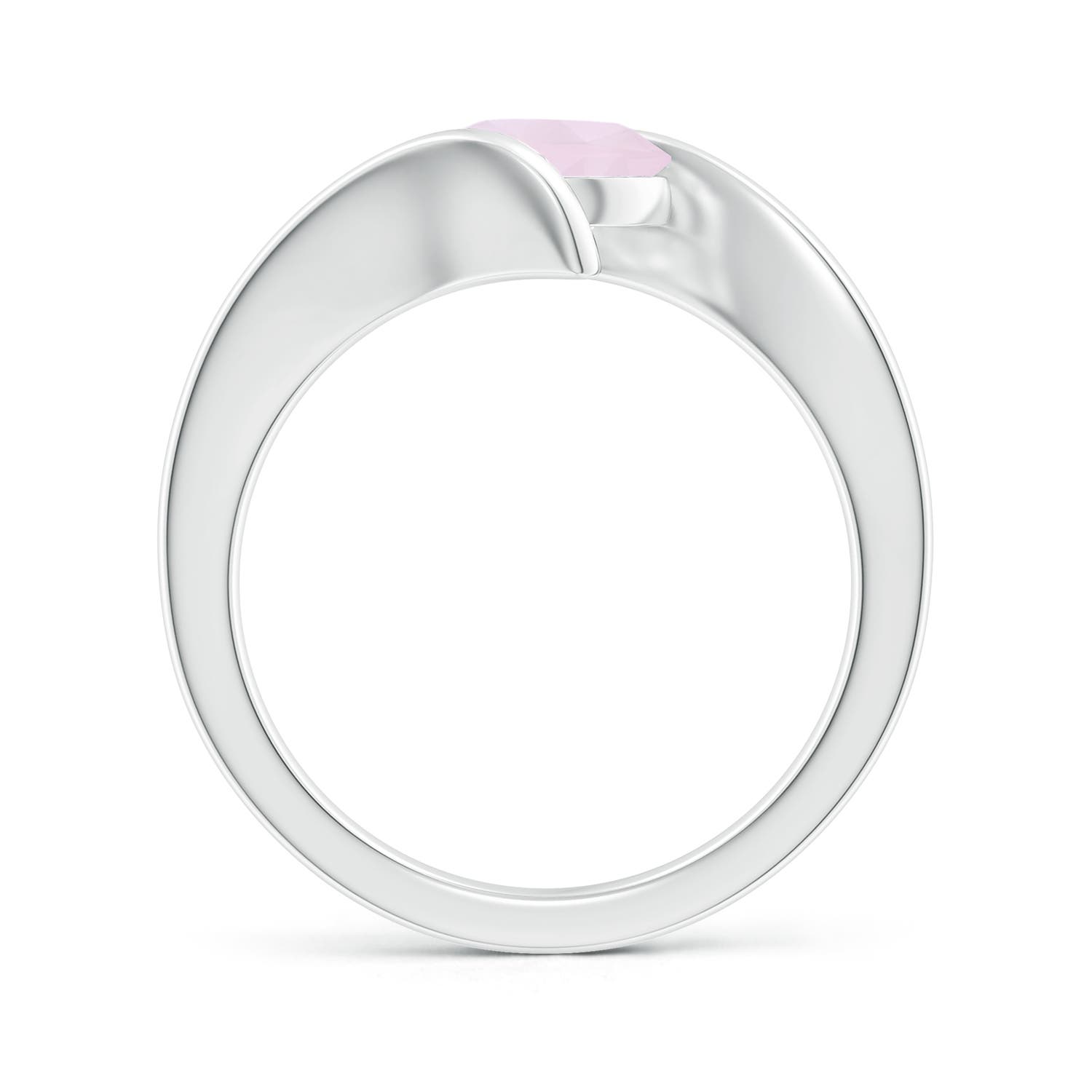 A - Rose Quartz / 1.35 CT / 14 KT White Gold