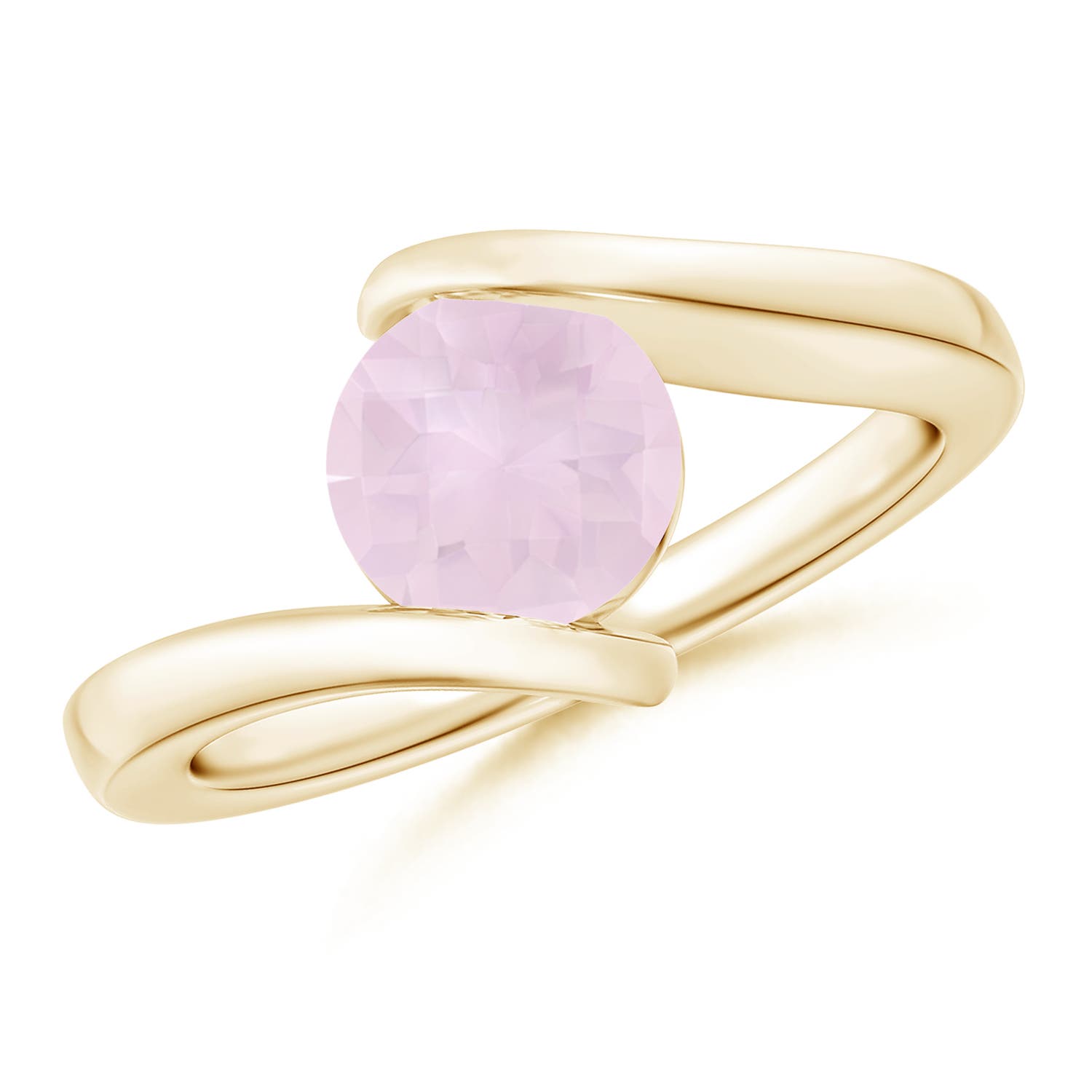 A - Rose Quartz / 1.35 CT / 14 KT Yellow Gold