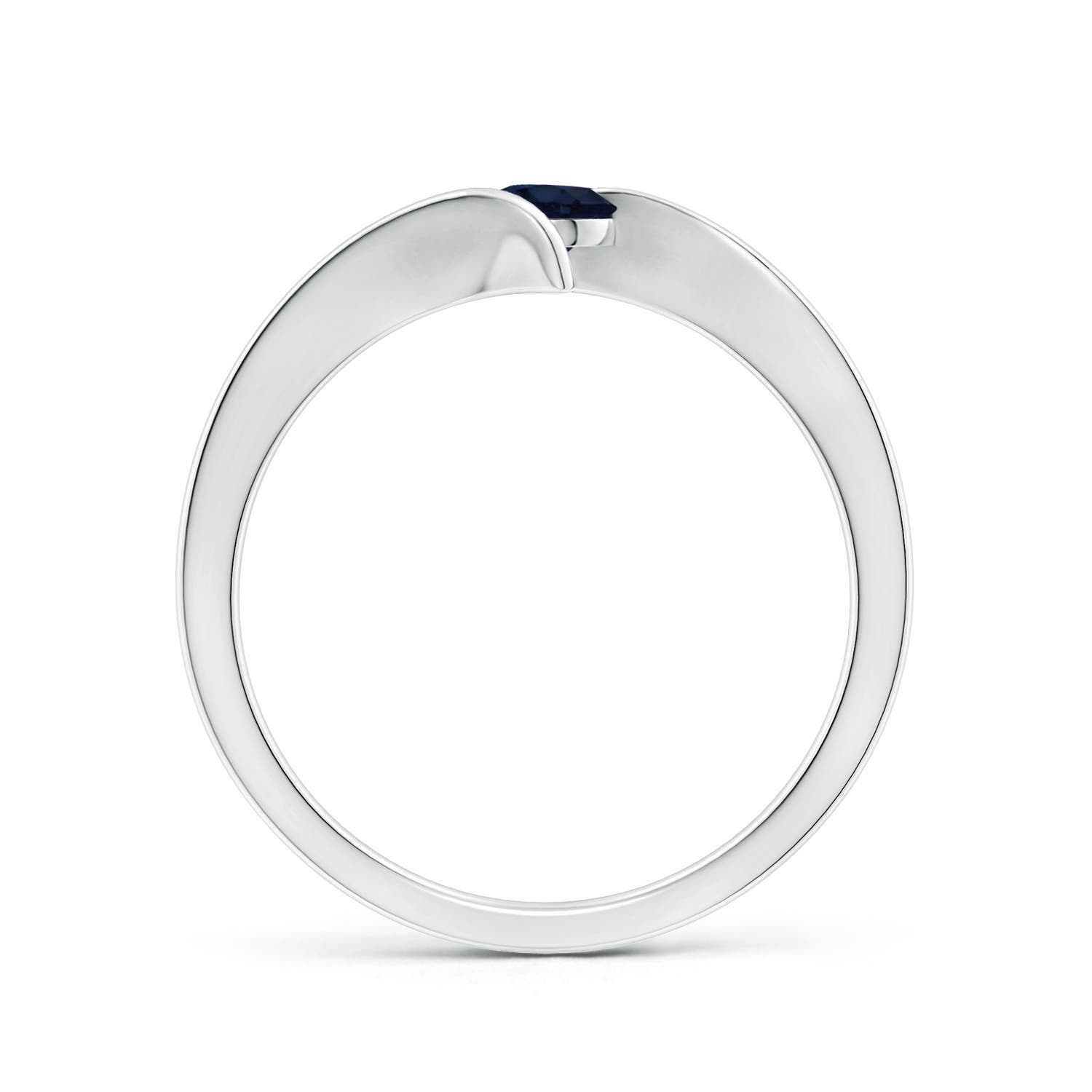 A - Blue Sapphire / 0.33 CT / 14 KT White Gold