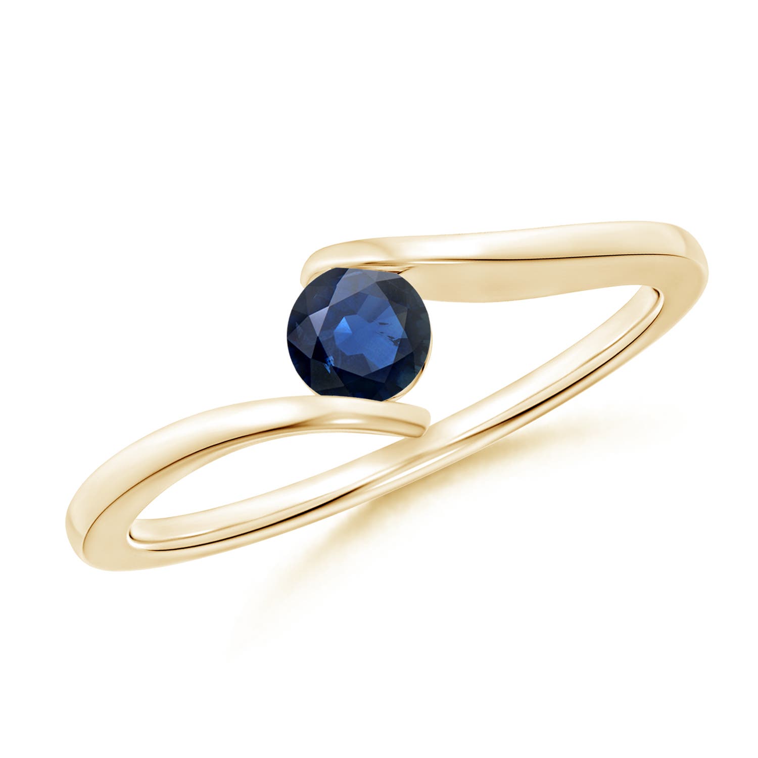 AA - Blue Sapphire / 0.33 CT / 14 KT Yellow Gold