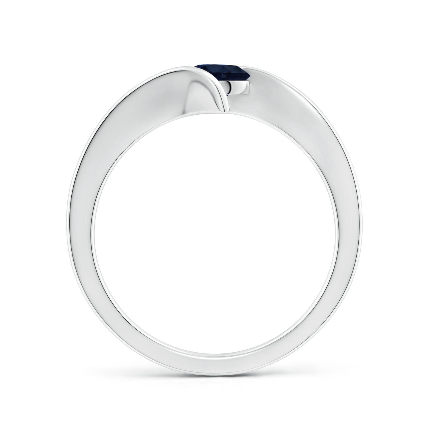 A - Blue Sapphire / 0.6 CT / 14 KT White Gold