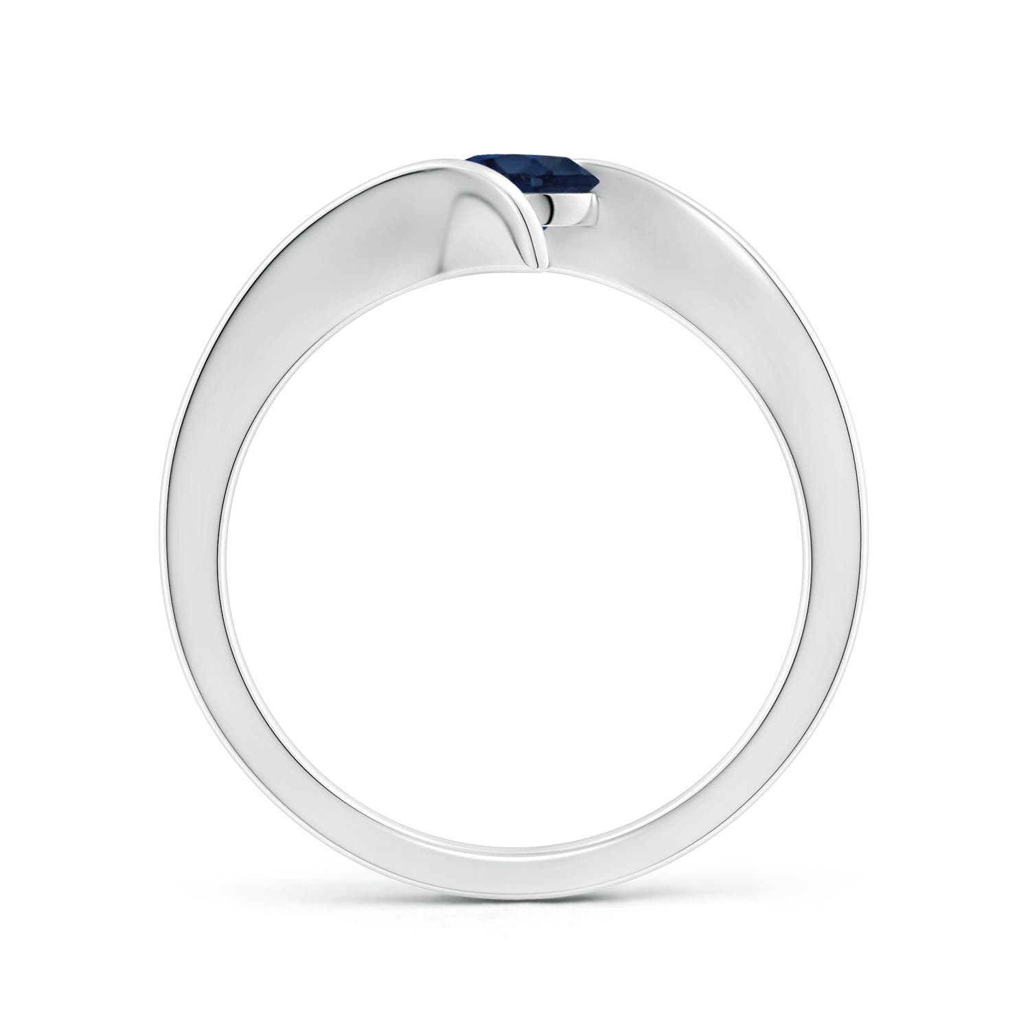 AA - Blue Sapphire / 0.6 CT / 14 KT White Gold