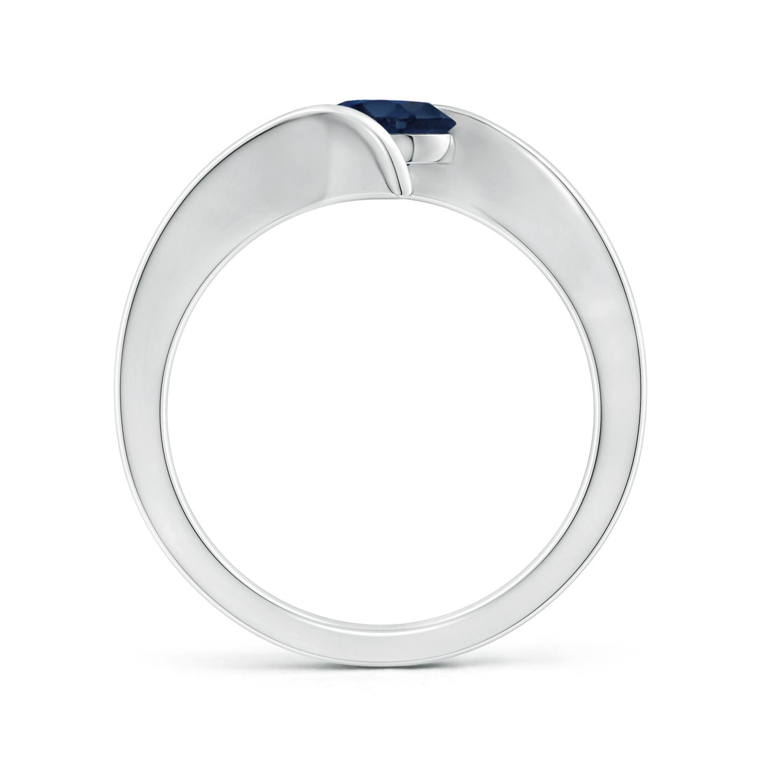 AA - Blue Sapphire / 1 CT / 14 KT White Gold