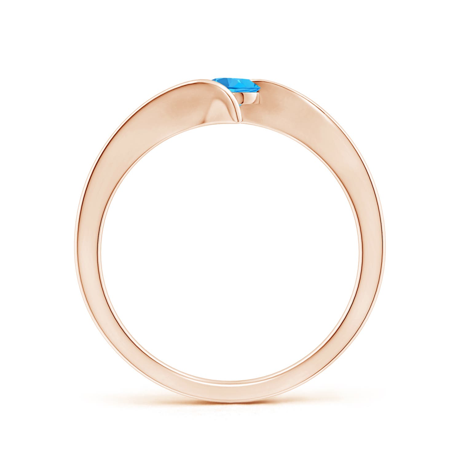 AAA - Swiss Blue Topaz / 0.32 CT / 14 KT Rose Gold