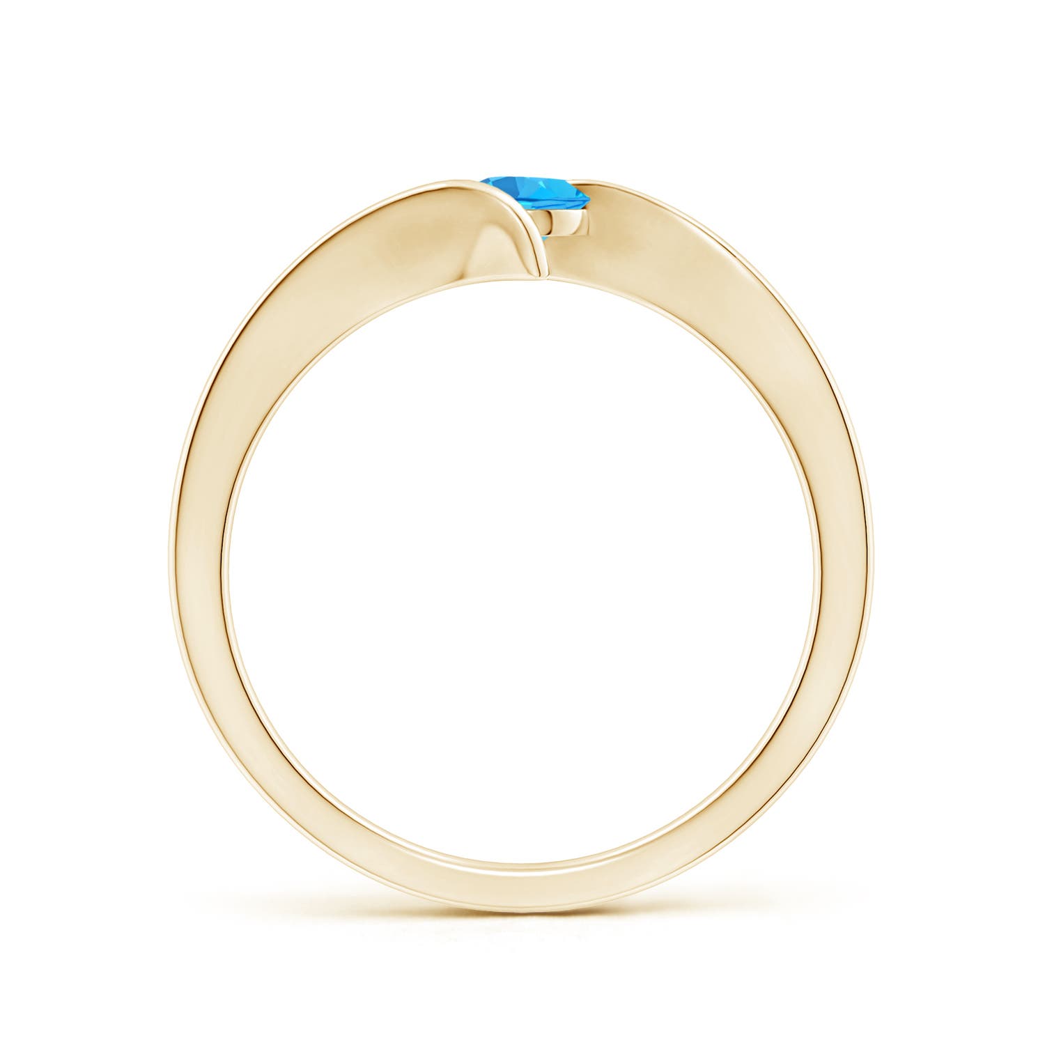 AAA - Swiss Blue Topaz / 0.32 CT / 14 KT Yellow Gold