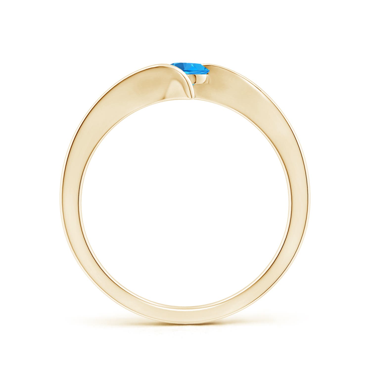 AAAA - Swiss Blue Topaz / 0.32 CT / 14 KT Yellow Gold