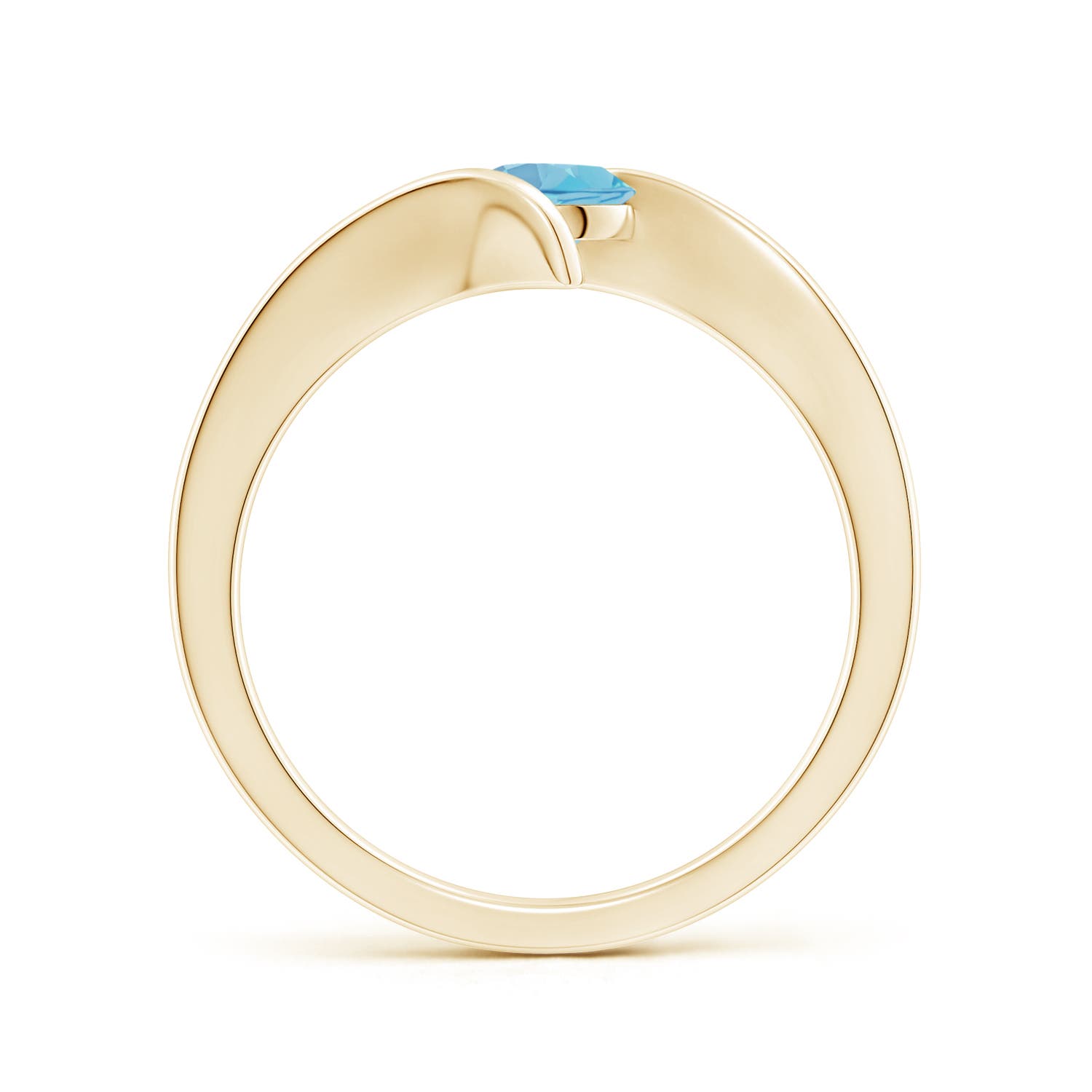 A - Swiss Blue Topaz / 0.6 CT / 14 KT Yellow Gold