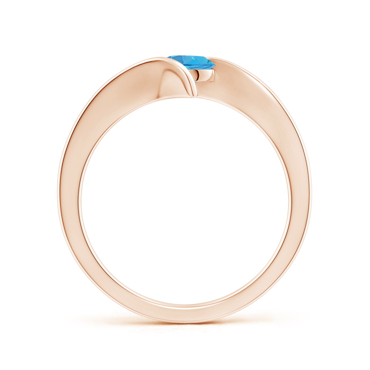 AA - Swiss Blue Topaz / 0.6 CT / 14 KT Rose Gold