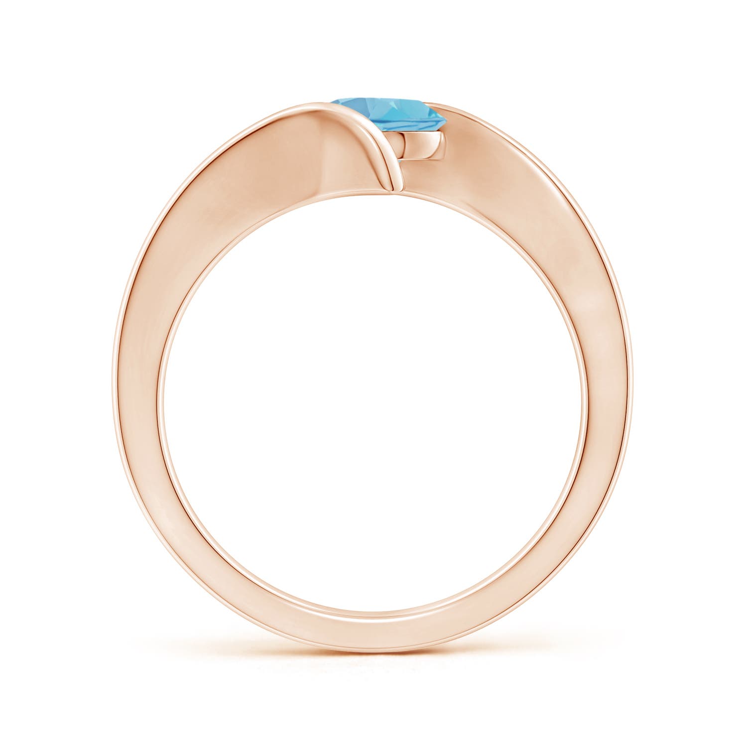 A - Swiss Blue Topaz / 0.95 CT / 14 KT Rose Gold