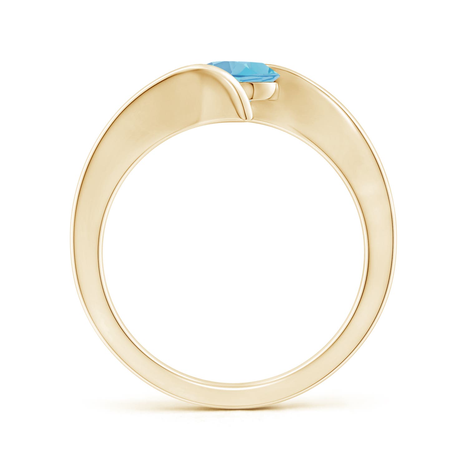 A - Swiss Blue Topaz / 0.95 CT / 14 KT Yellow Gold