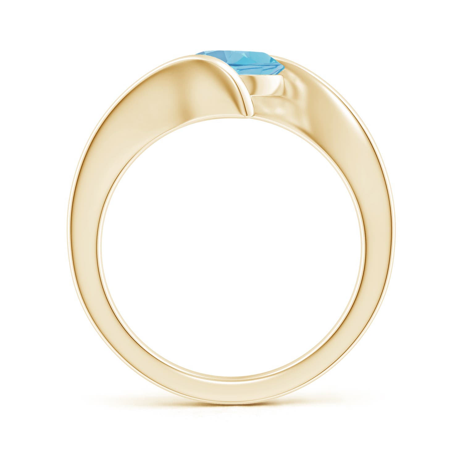 A - Swiss Blue Topaz / 1.55 CT / 14 KT Yellow Gold