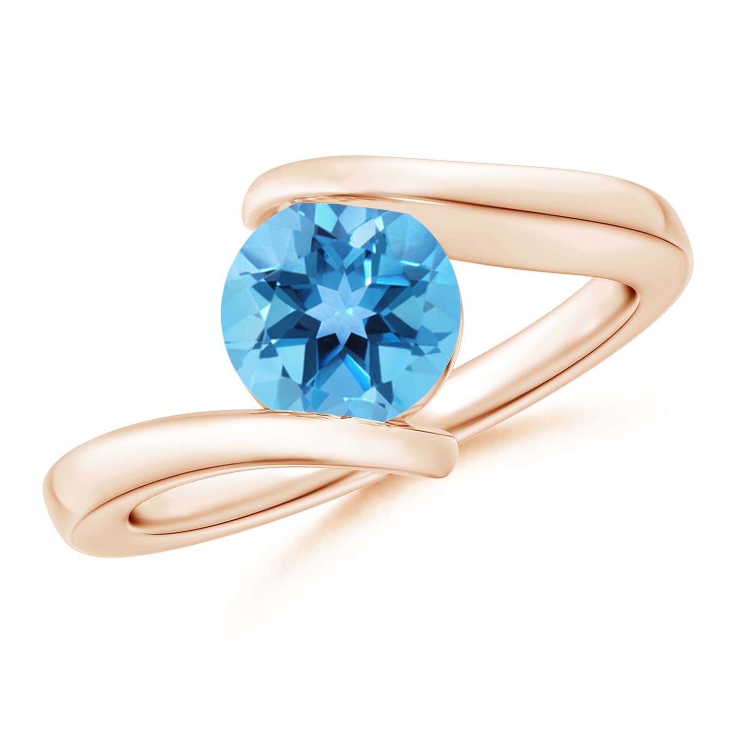 AA - Swiss Blue Topaz / 1.55 CT / 14 KT Rose Gold