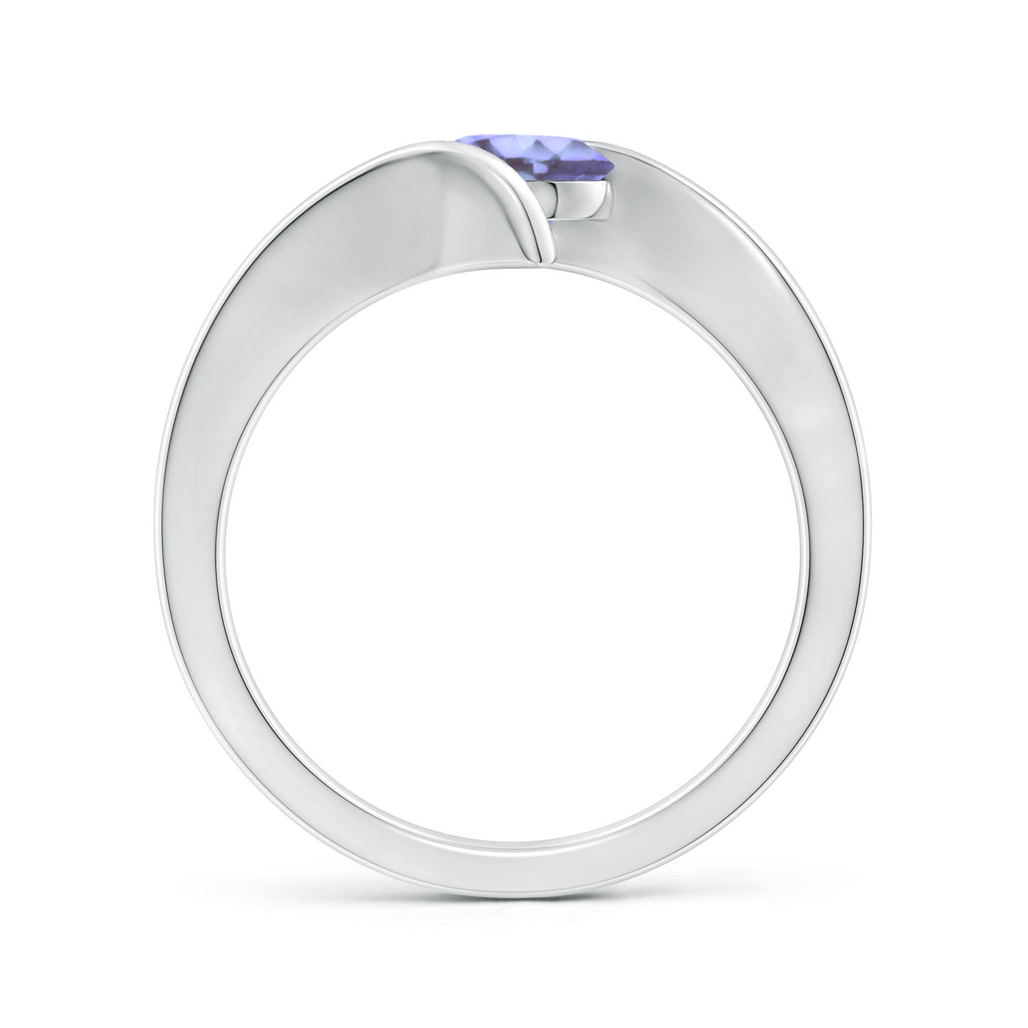 A - Tanzanite / 0.9 CT / 14 KT White Gold