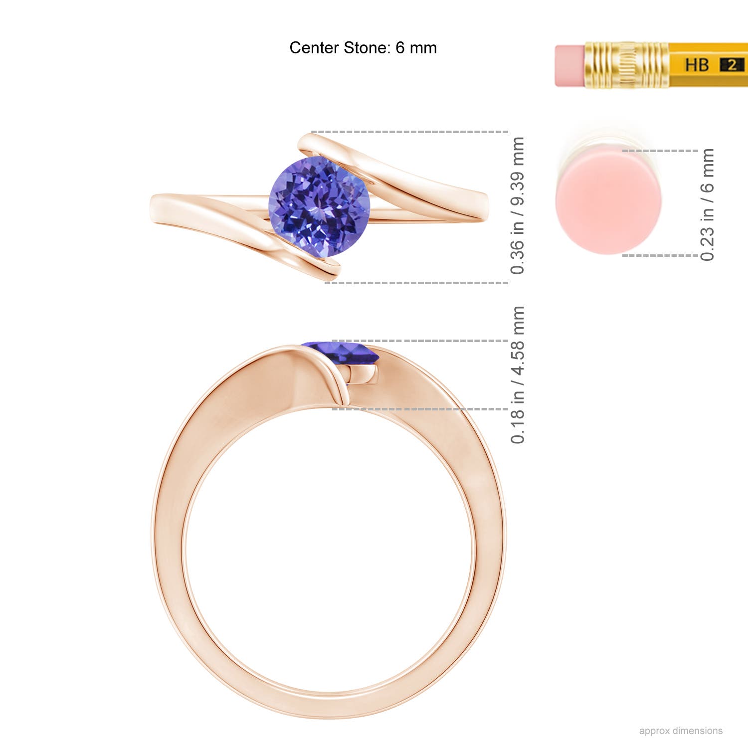 AA - Tanzanite / 0.9 CT / 14 KT Rose Gold