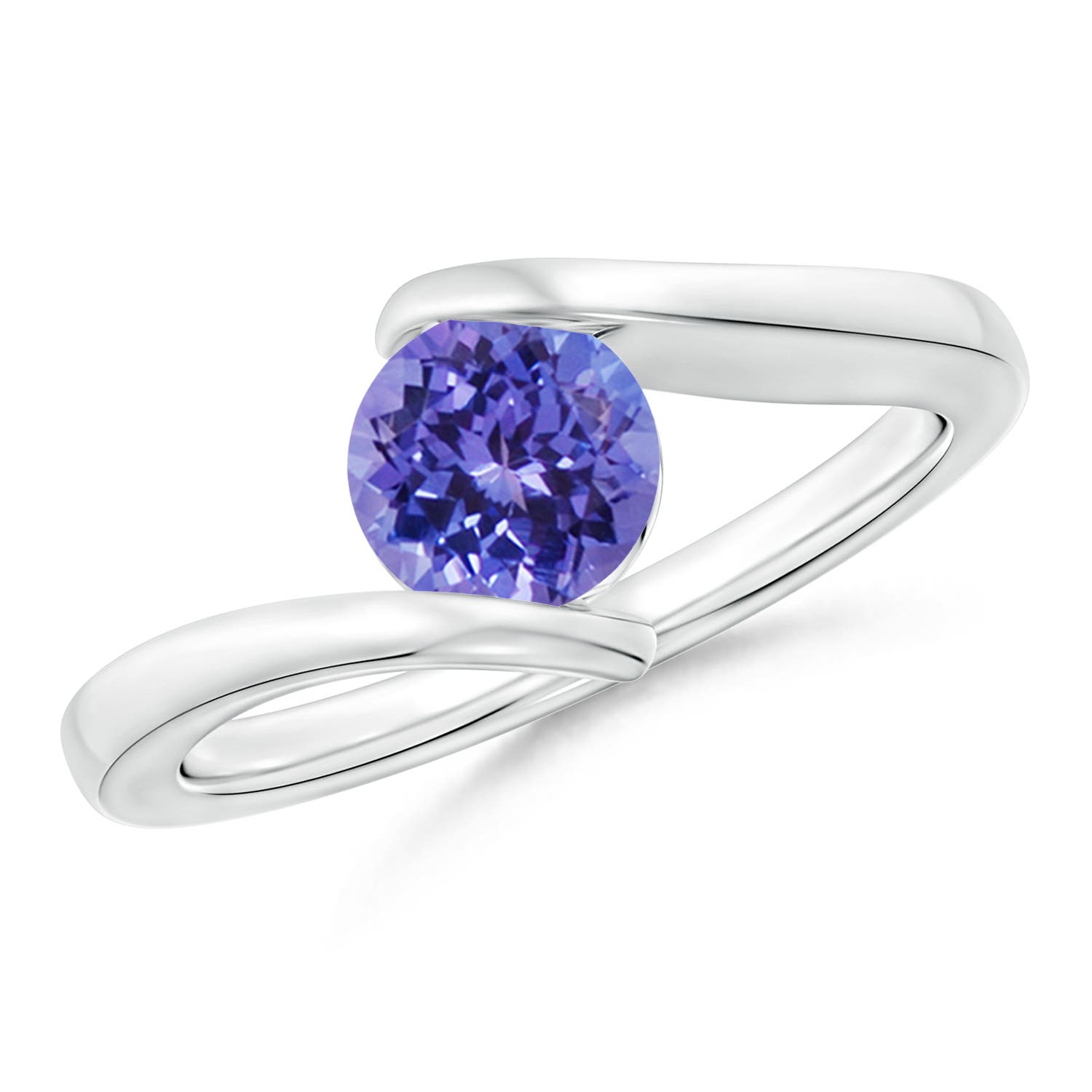 AA - Tanzanite / 0.9 CT / 14 KT White Gold