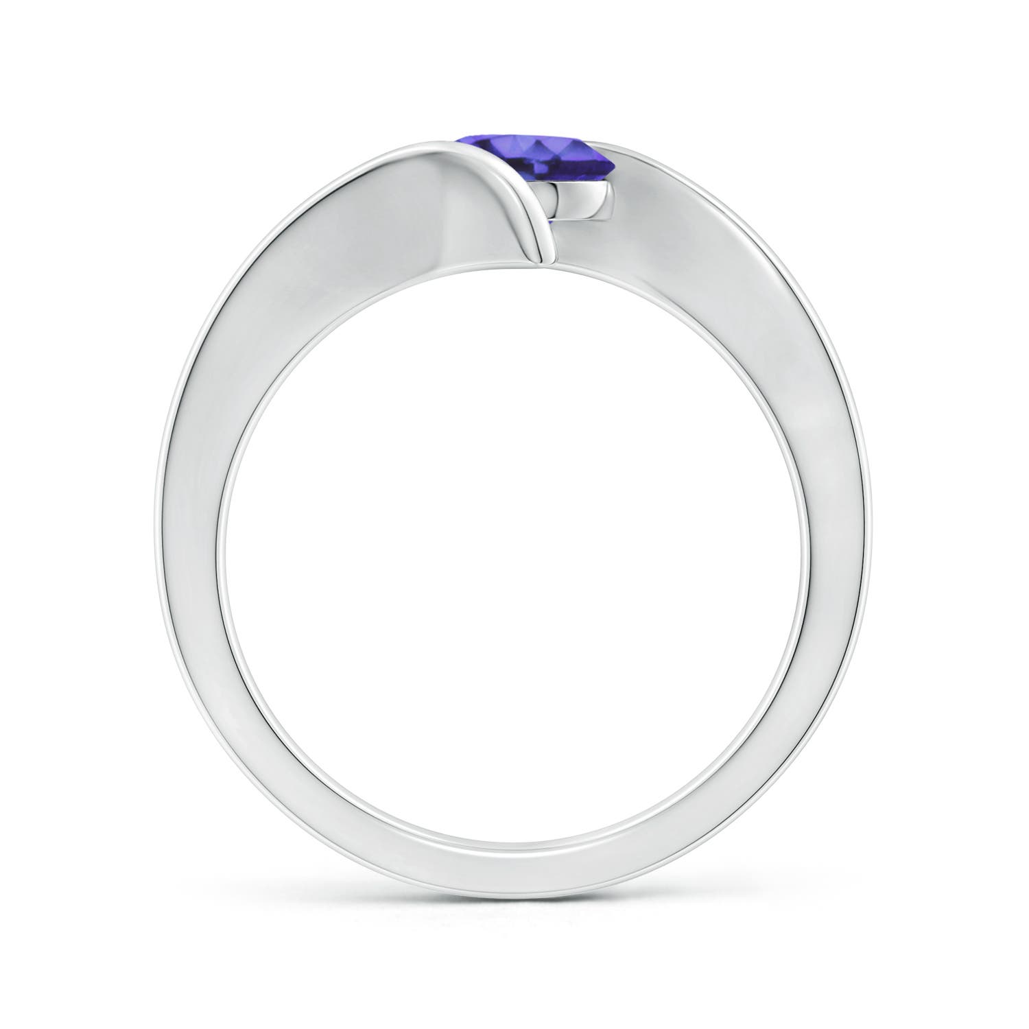 AA - Tanzanite / 0.9 CT / 14 KT White Gold