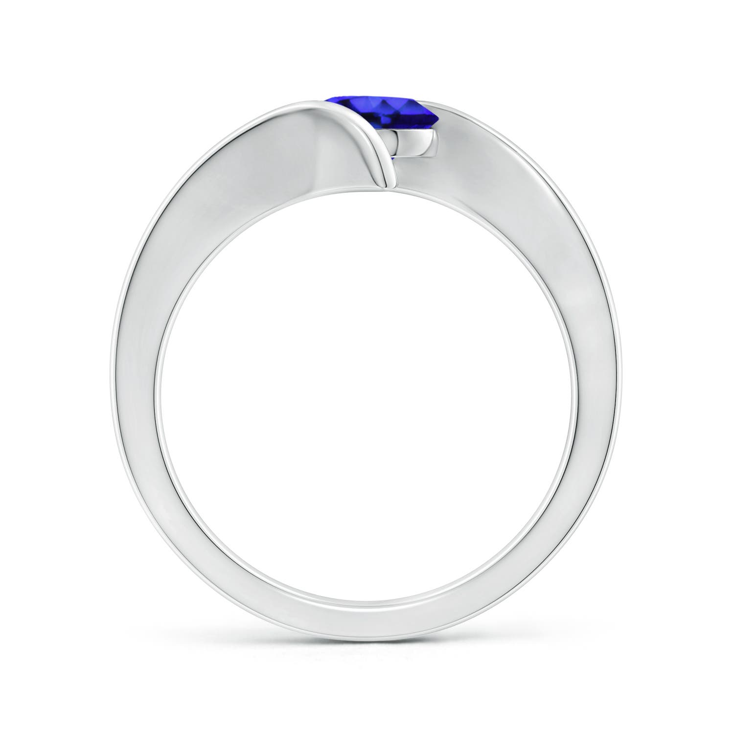 AAA - Tanzanite / 0.9 CT / 14 KT White Gold