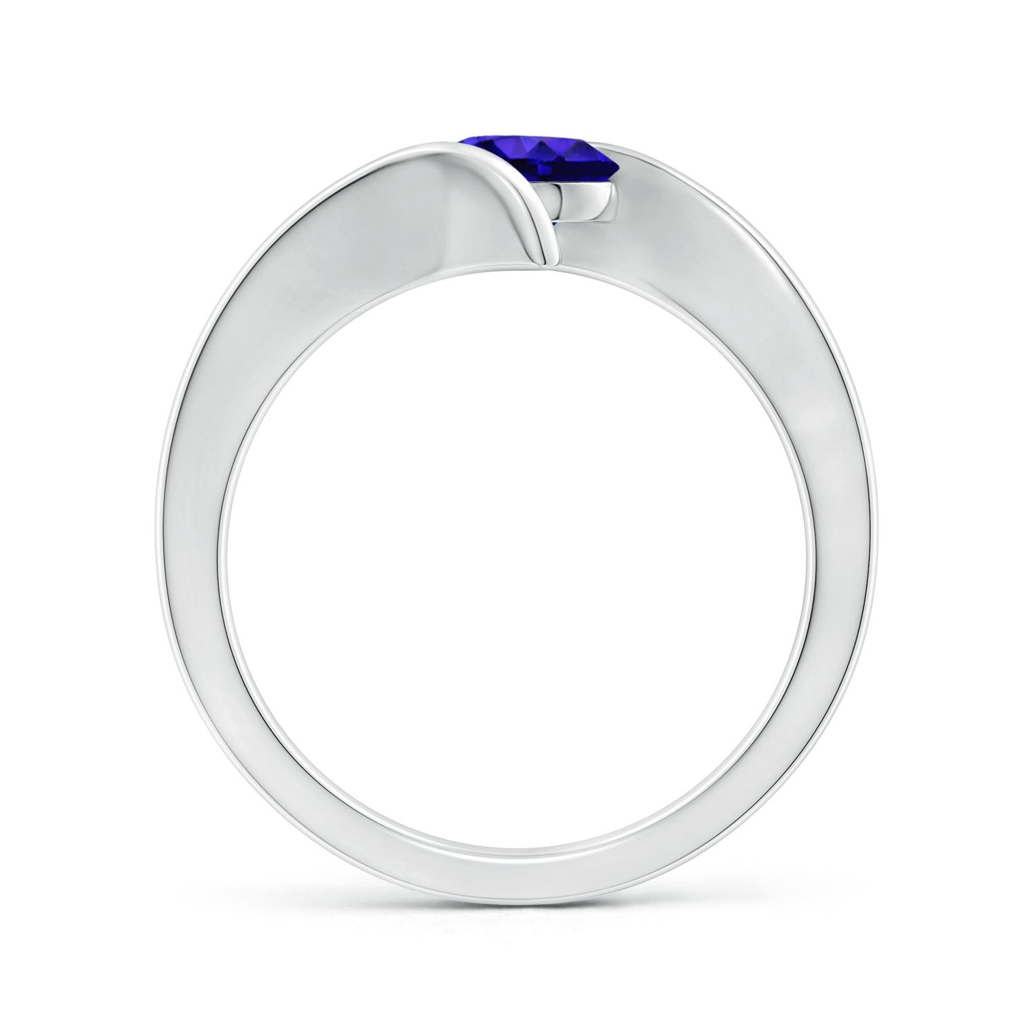 AAAA - Tanzanite / 0.9 CT / 14 KT White Gold