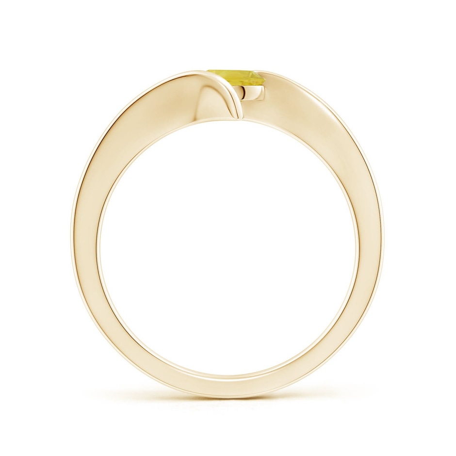 5mm A Bar-Set Solitaire Round Yellow Sapphire Bypass Ring in Yellow Gold side 199