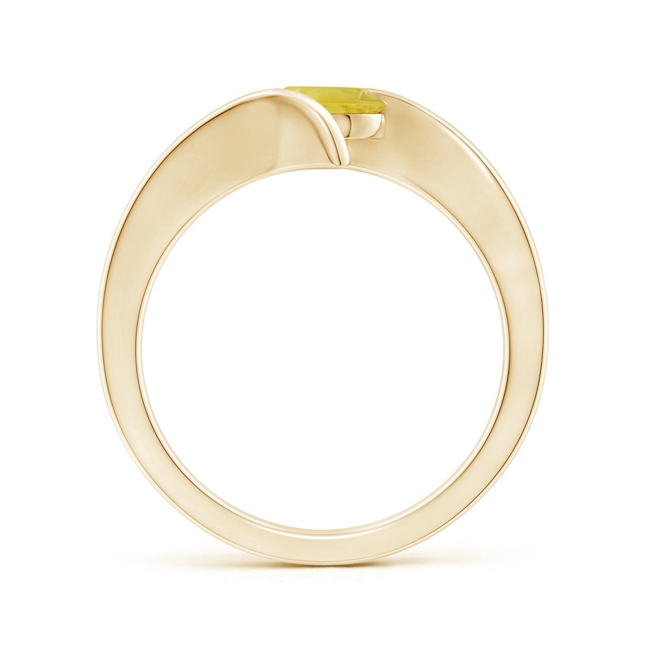 6mm A Bar-Set Solitaire Round Yellow Sapphire Bypass Ring in Yellow Gold side 199