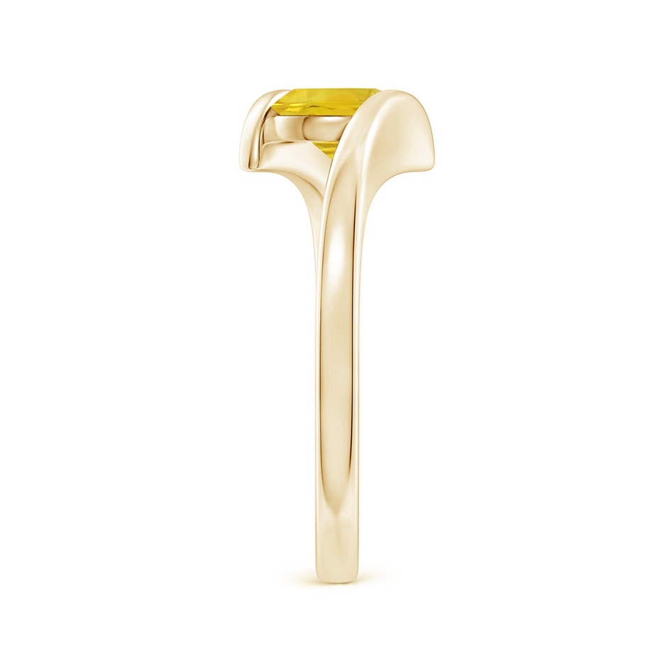 6mm AAA Bar-Set Solitaire Round Yellow Sapphire Bypass Ring in 18K Yellow Gold side 299