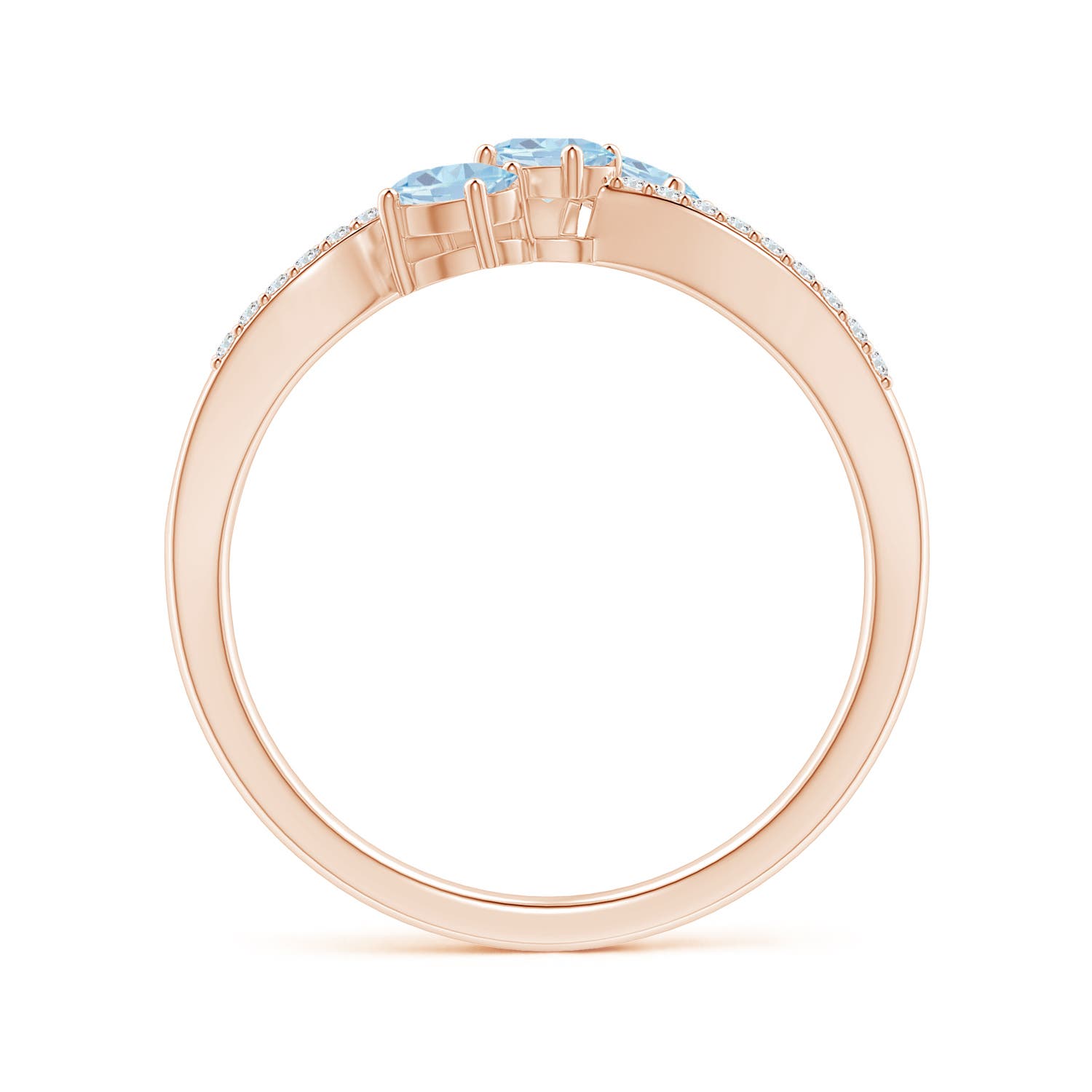 A - Aquamarine / 0.56 CT / 14 KT Rose Gold