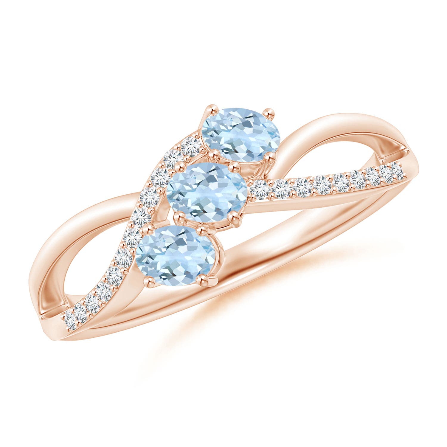 AA - Aquamarine / 0.56 CT / 14 KT Rose Gold