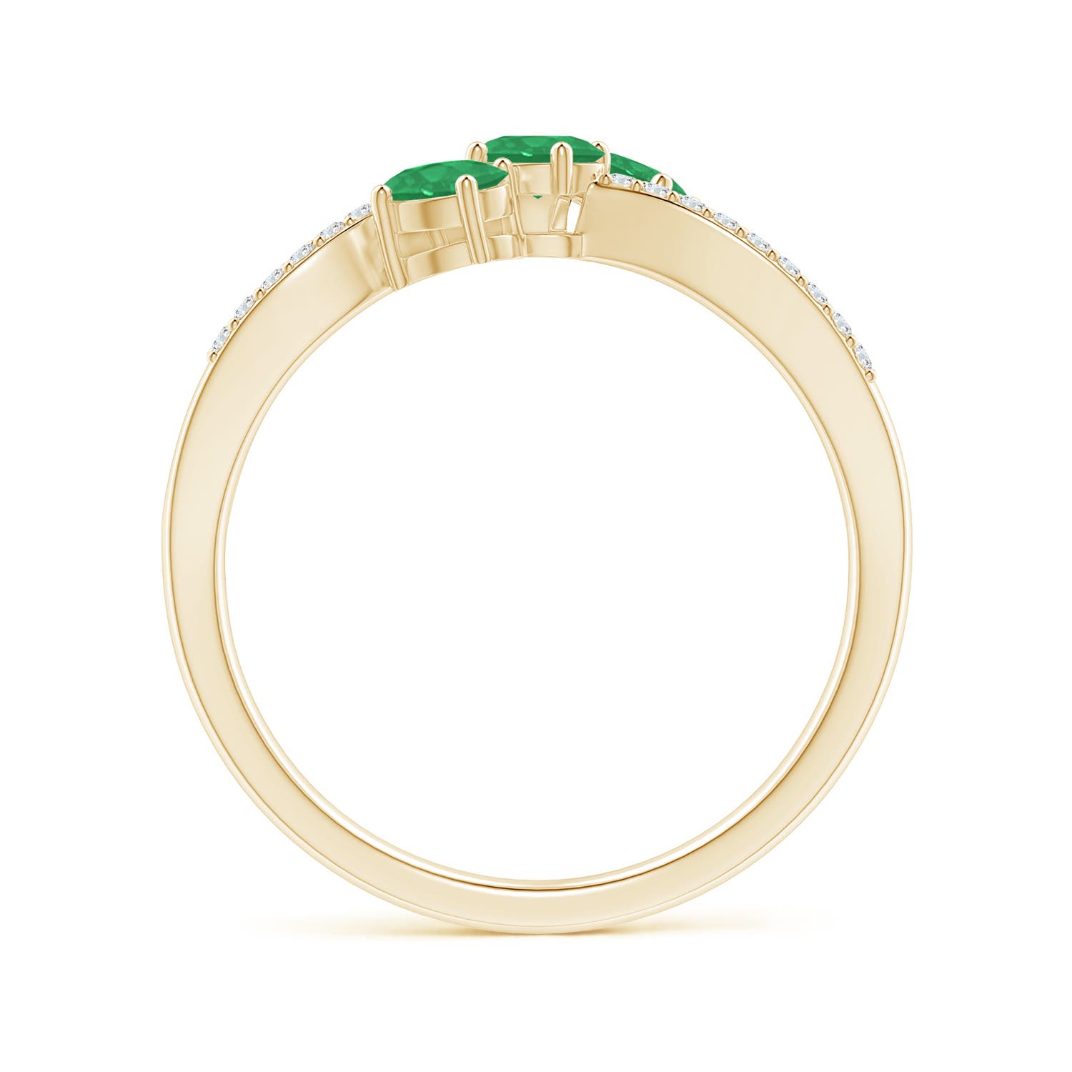 A - Emerald / 0.47 CT / 14 KT Yellow Gold