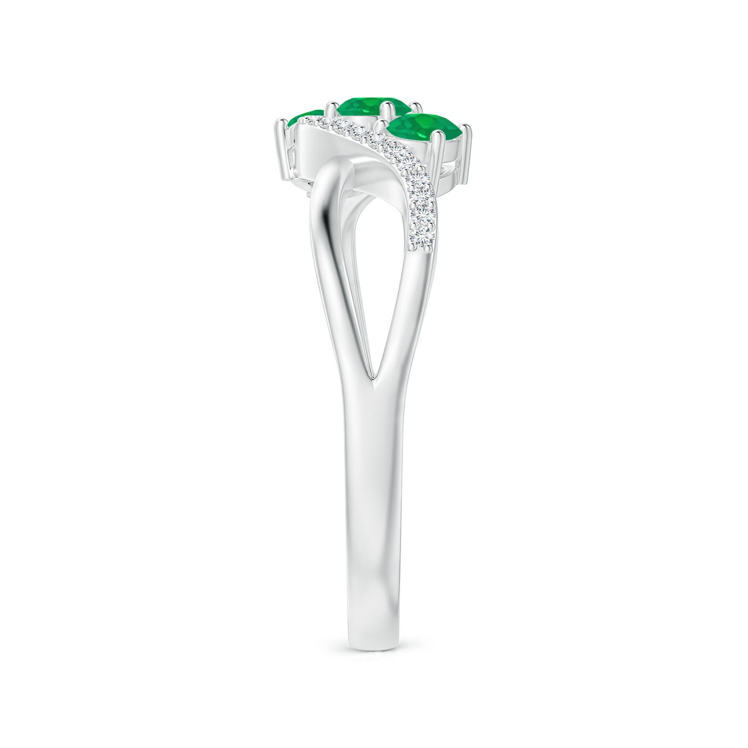 AA - Emerald / 0.47 CT / 14 KT White Gold