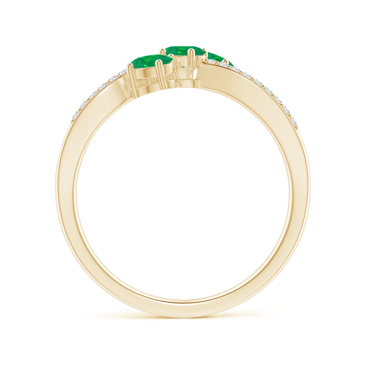 AA - Emerald / 0.47 CT / 14 KT Yellow Gold