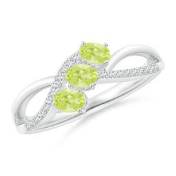 Infinity Silver Peridot Rings