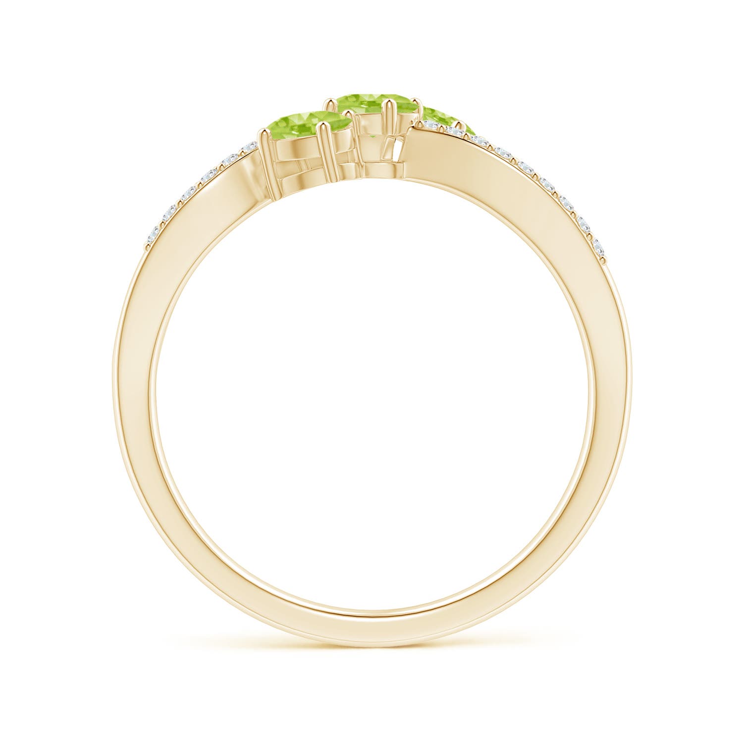 AA - Peridot / 0.62 CT / 14 KT Yellow Gold