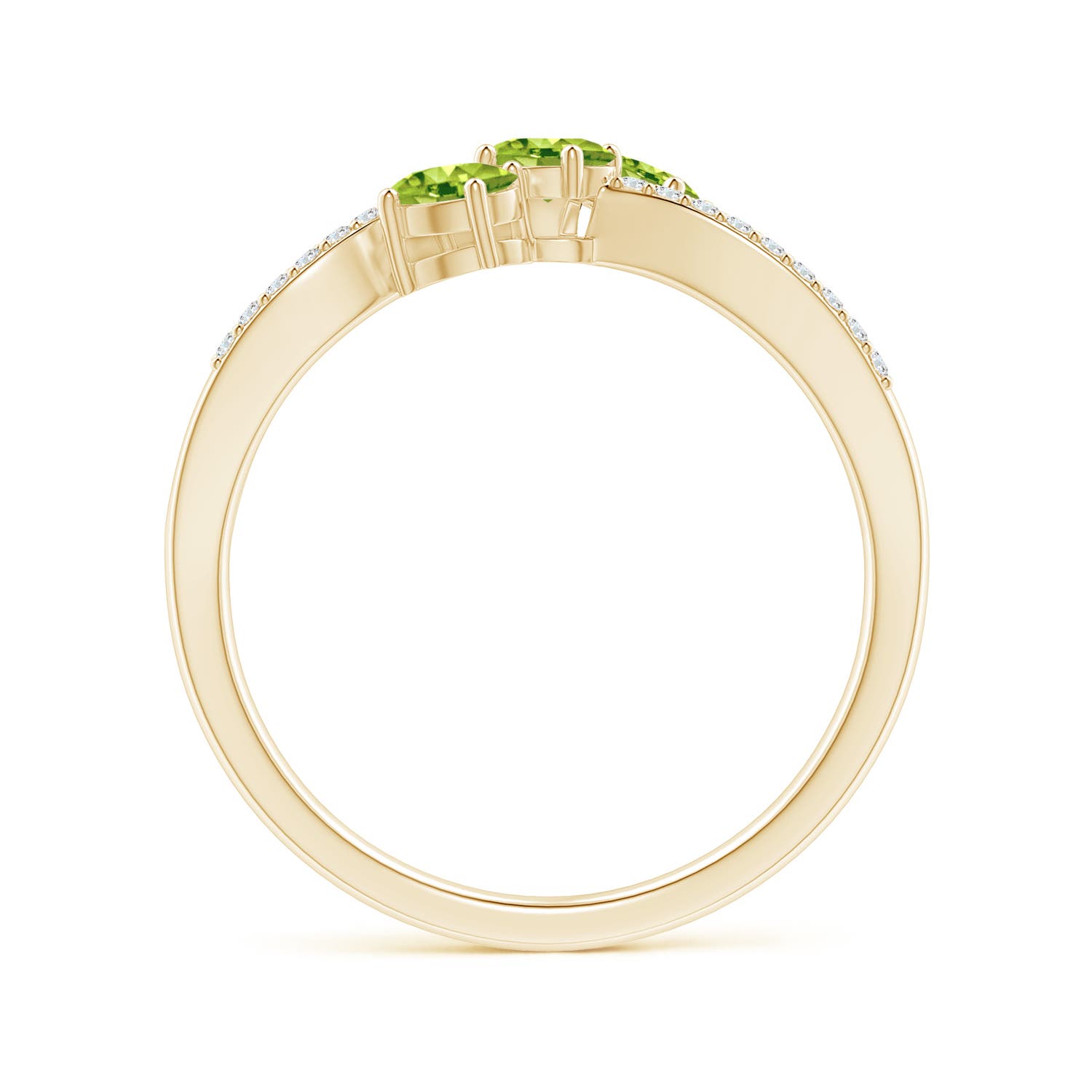 AAA - Peridot / 0.62 CT / 14 KT Yellow Gold