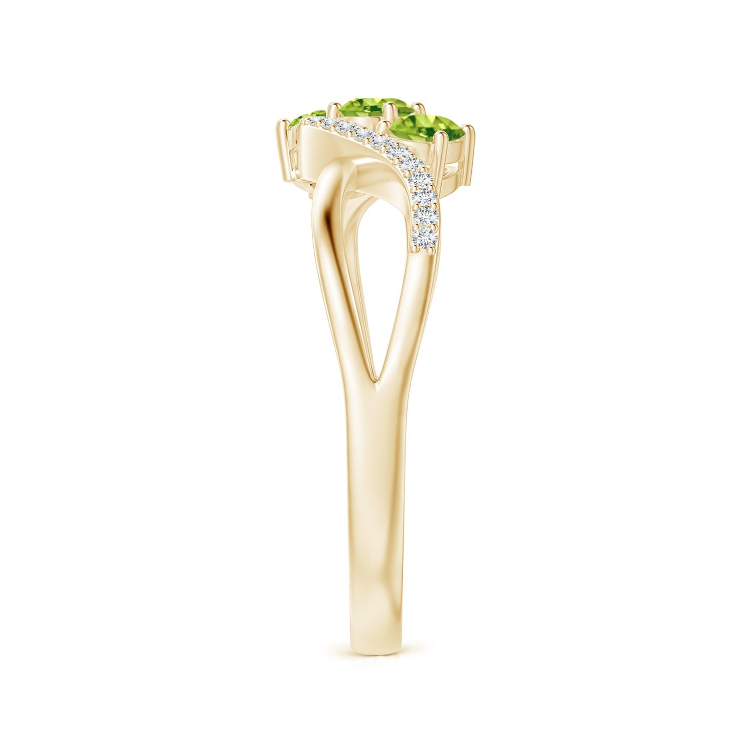 AAA - Peridot / 0.62 CT / 14 KT Yellow Gold