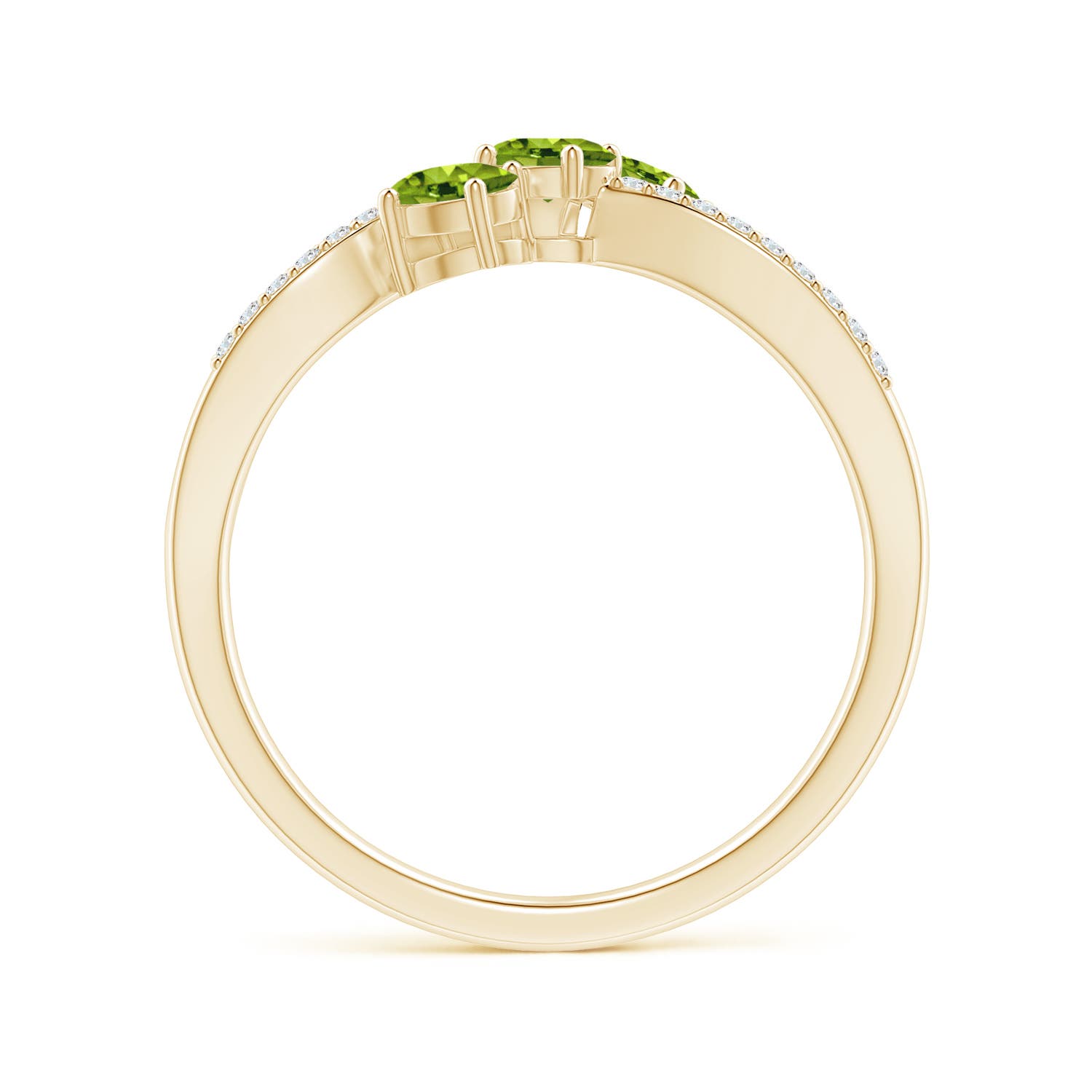 AAAA - Peridot / 0.62 CT / 14 KT Yellow Gold