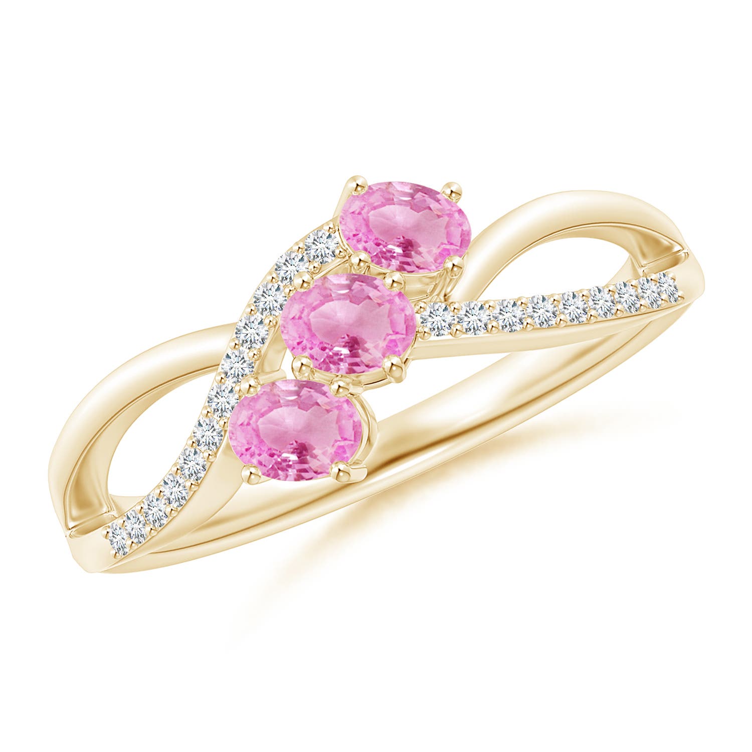 A - Pink Sapphire / 0.65 CT / 14 KT Yellow Gold