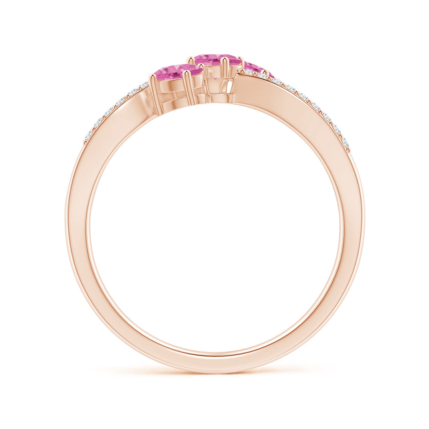 AA - Pink Sapphire / 0.65 CT / 14 KT Rose Gold