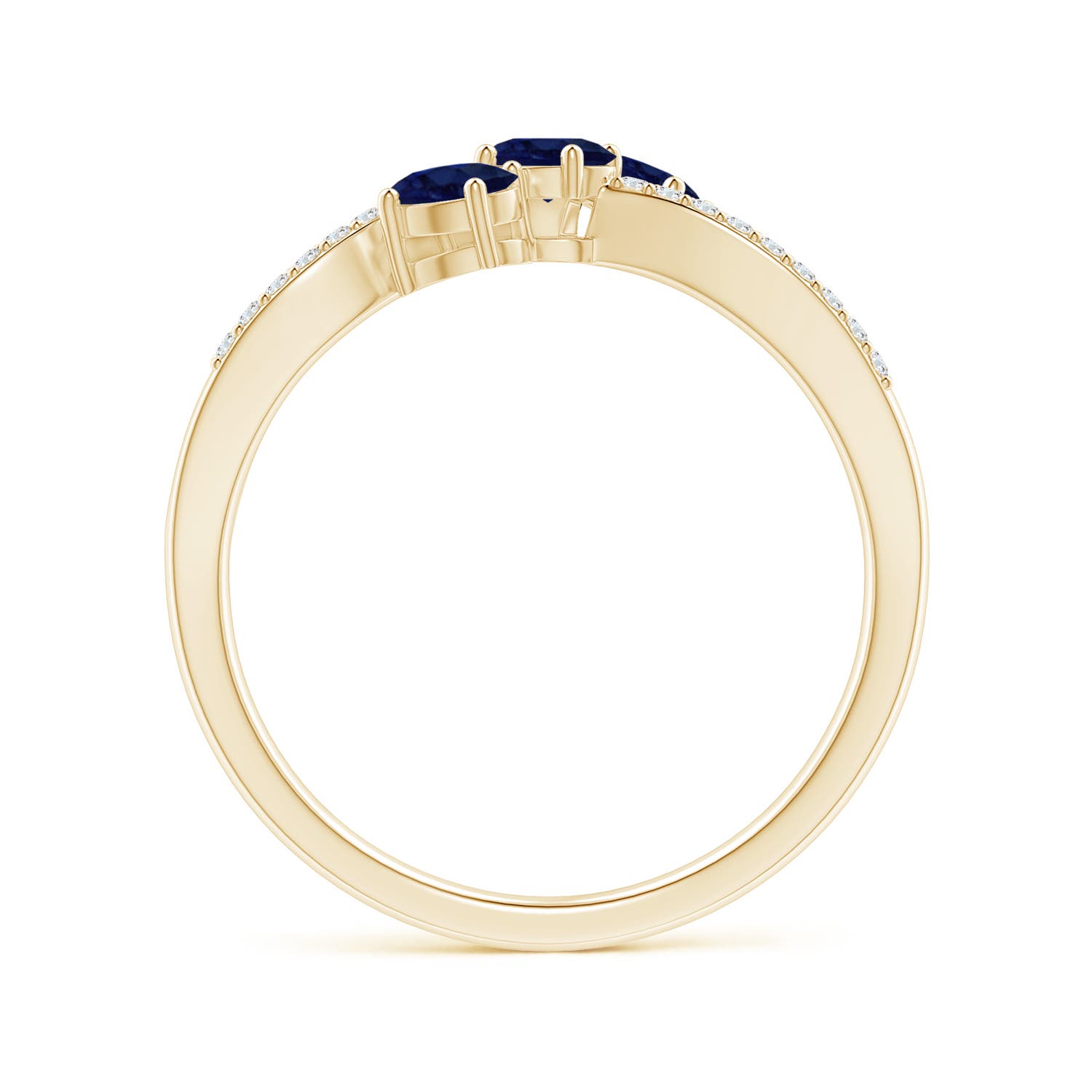 A - Blue Sapphire / 0.71 CT / 14 KT Yellow Gold