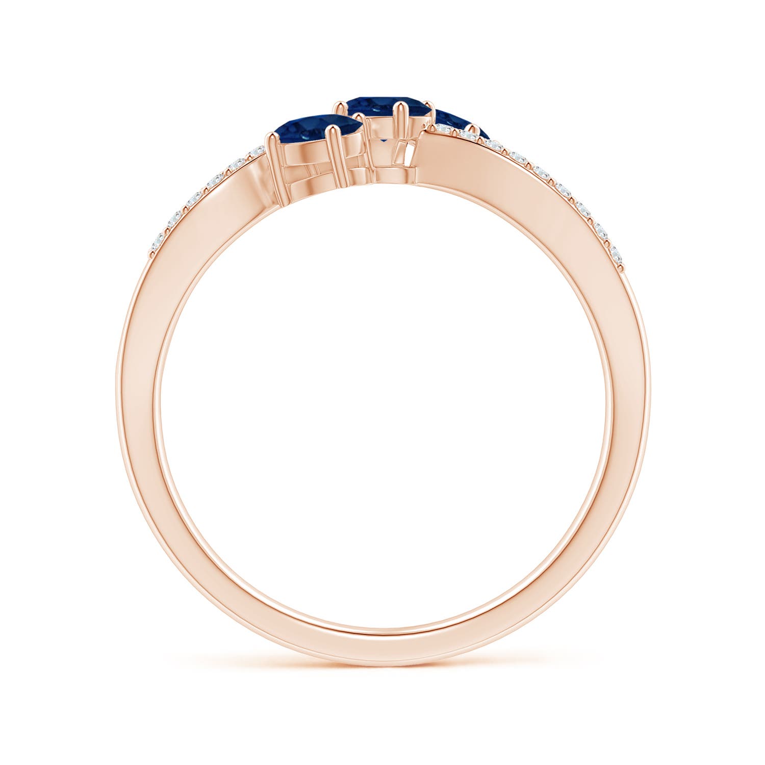 AA - Blue Sapphire / 0.71 CT / 14 KT Rose Gold