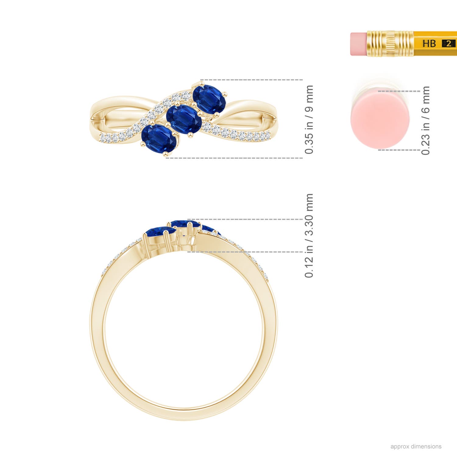 AAA - Blue Sapphire / 0.71 CT / 14 KT Yellow Gold