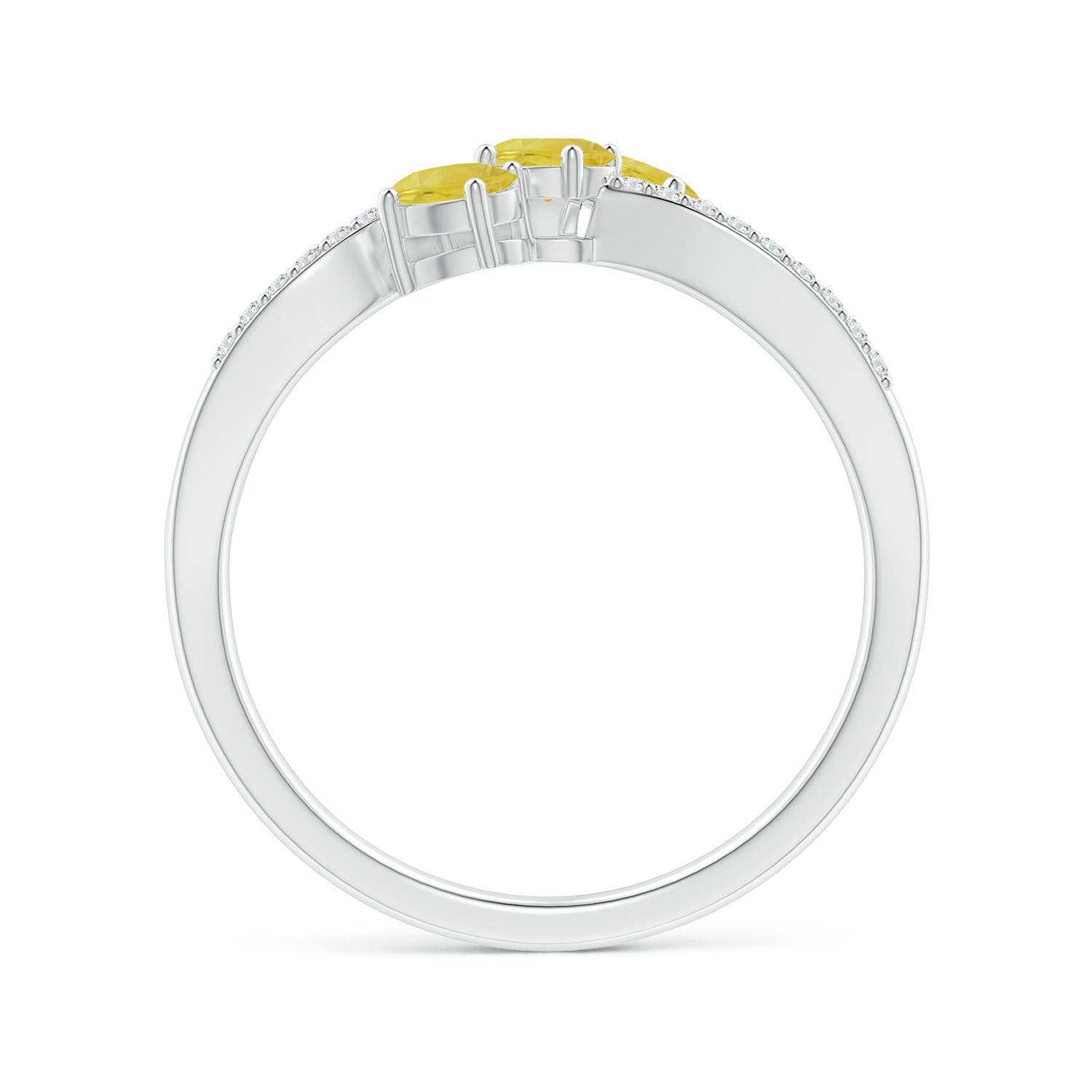 A - Yellow Sapphire / 0.95 CT / 14 KT White Gold