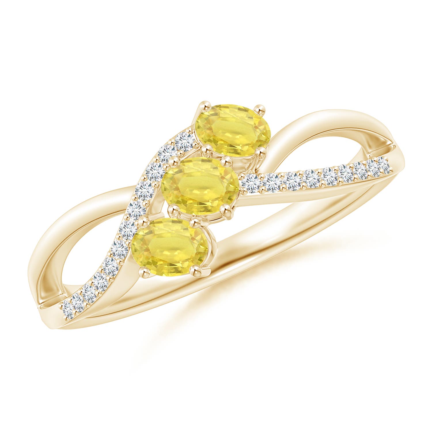 A - Yellow Sapphire / 0.95 CT / 14 KT Yellow Gold