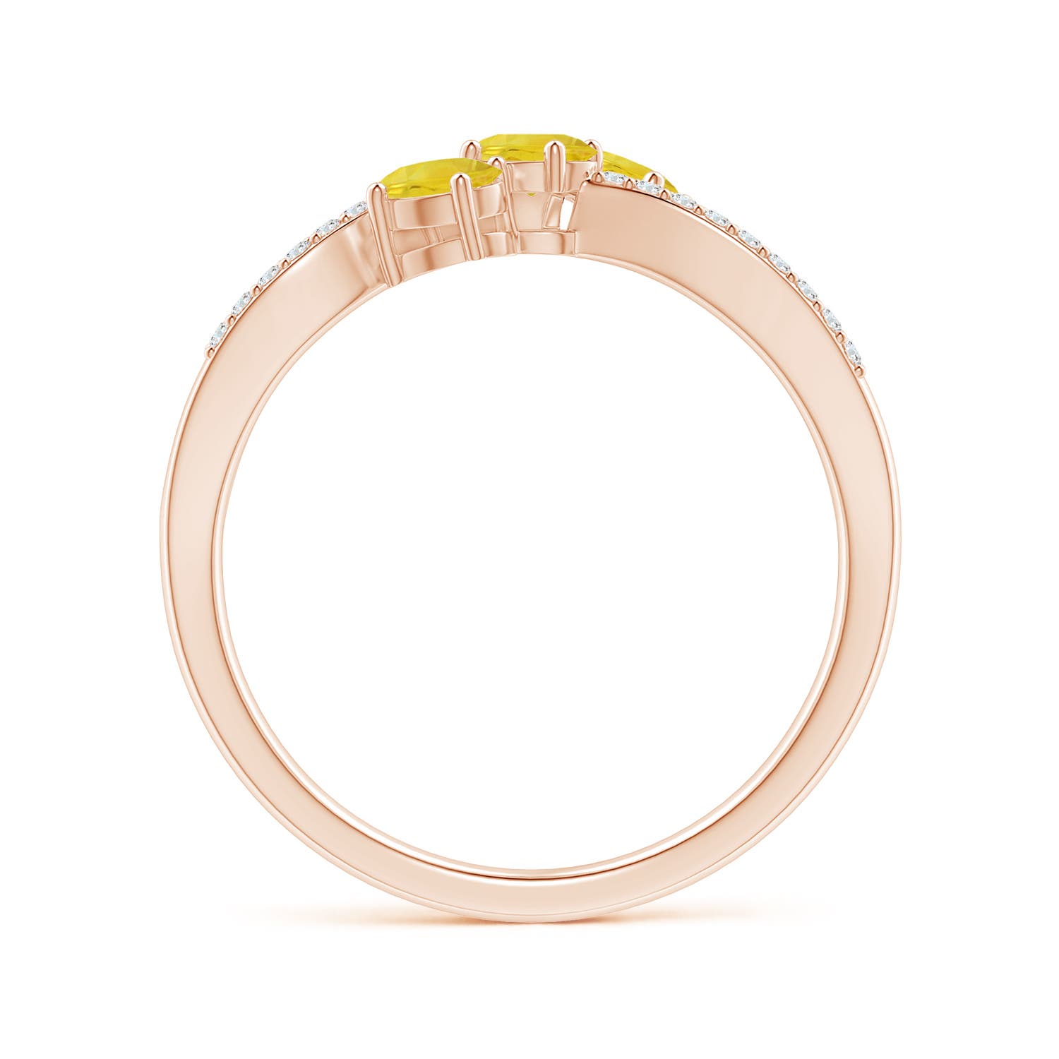 AA - Yellow Sapphire / 0.95 CT / 14 KT Rose Gold