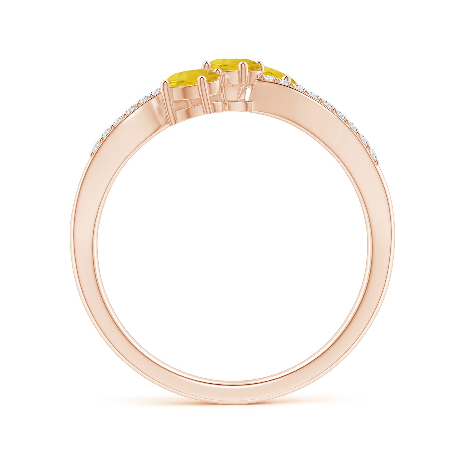 AAA - Yellow Sapphire / 0.95 CT / 14 KT Rose Gold