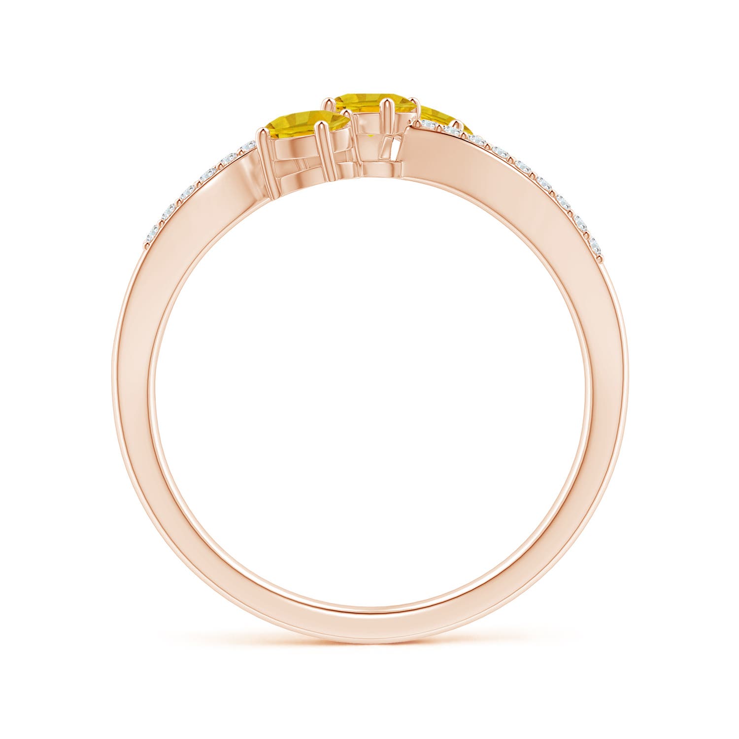 AAAA - Yellow Sapphire / 0.95 CT / 14 KT Rose Gold