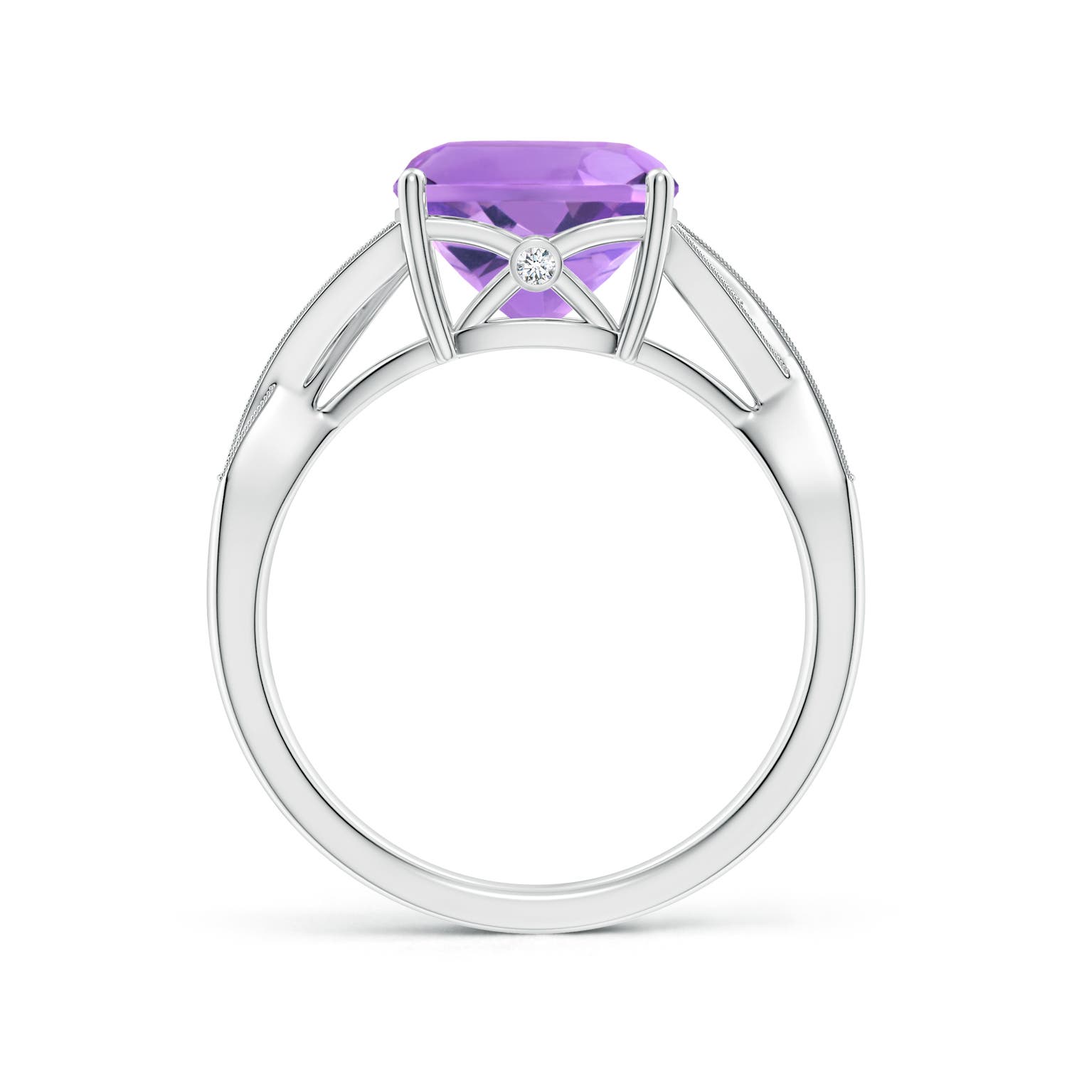 A - Amethyst / 3.24 CT / 14 KT White Gold
