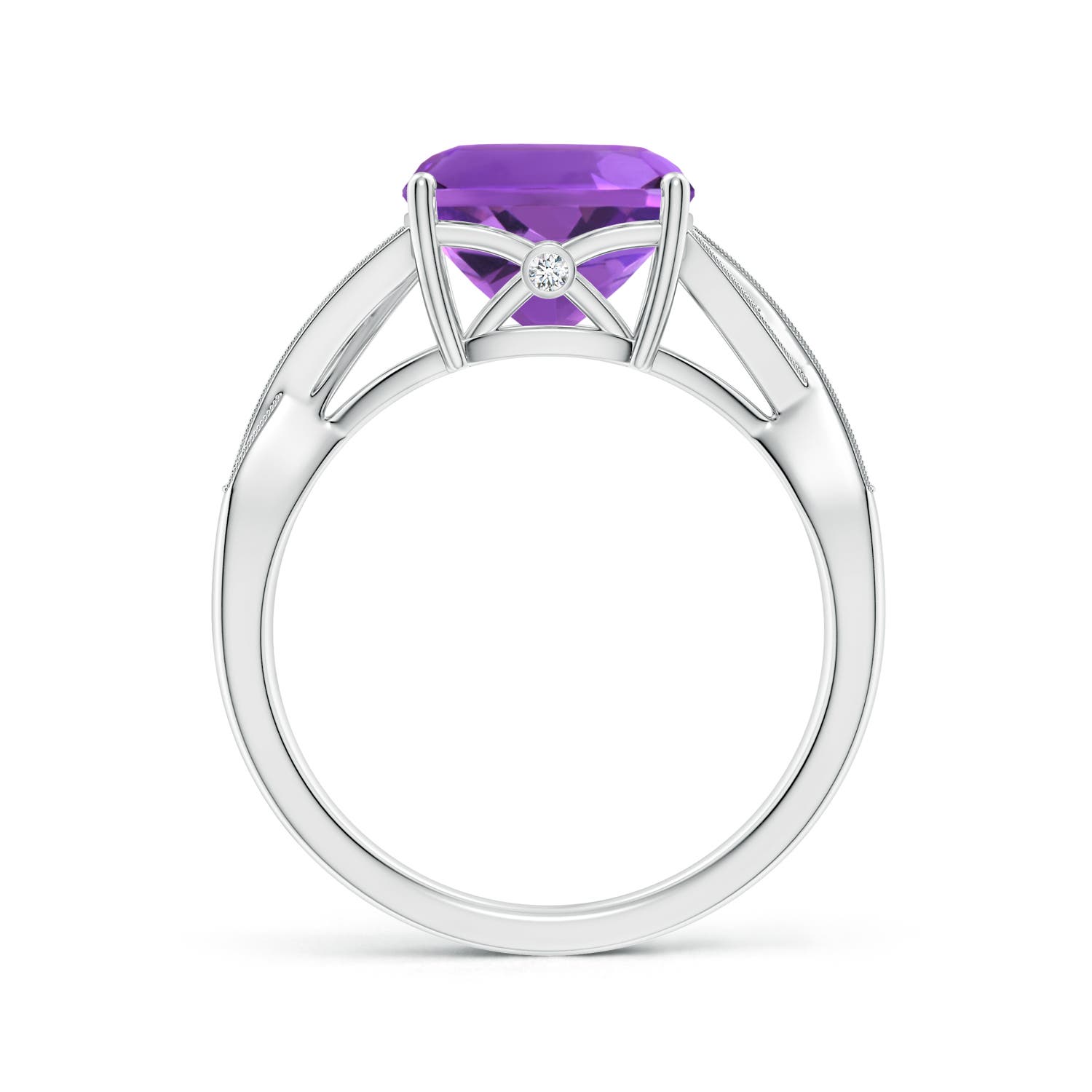 AAA - Amethyst / 3.24 CT / 14 KT White Gold