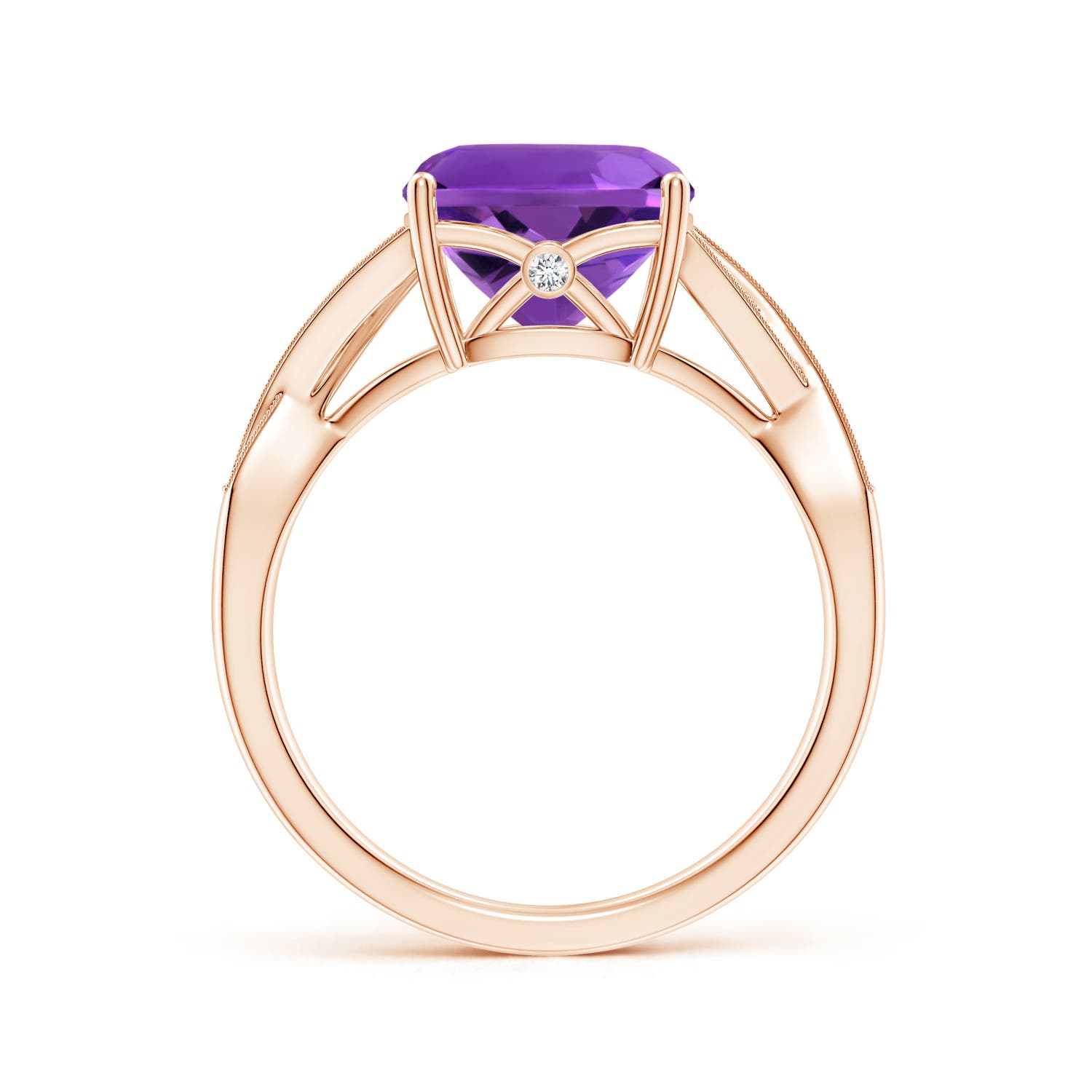 AAAA - Amethyst / 3.24 CT / 14 KT Rose Gold