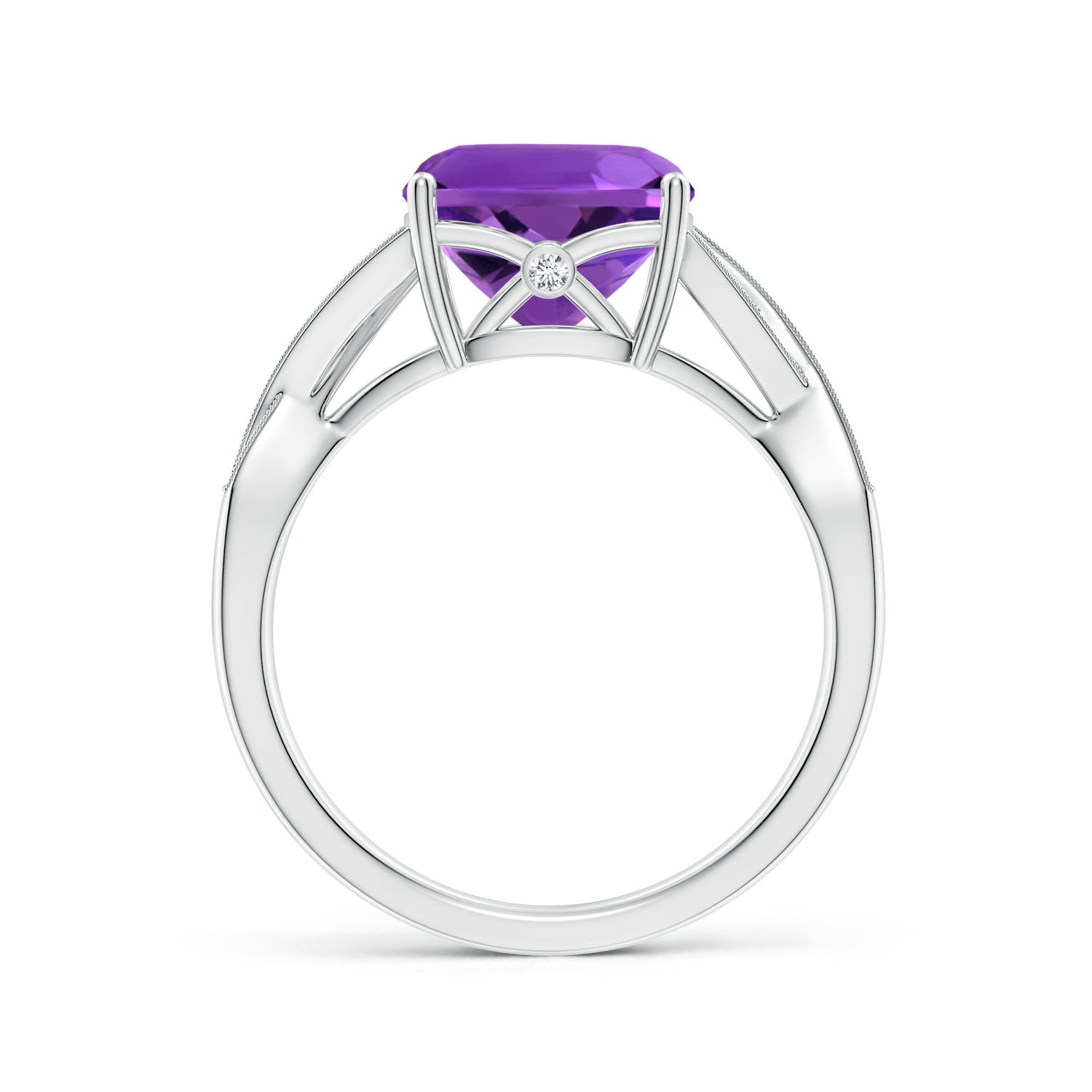 AAAA - Amethyst / 3.24 CT / 14 KT White Gold